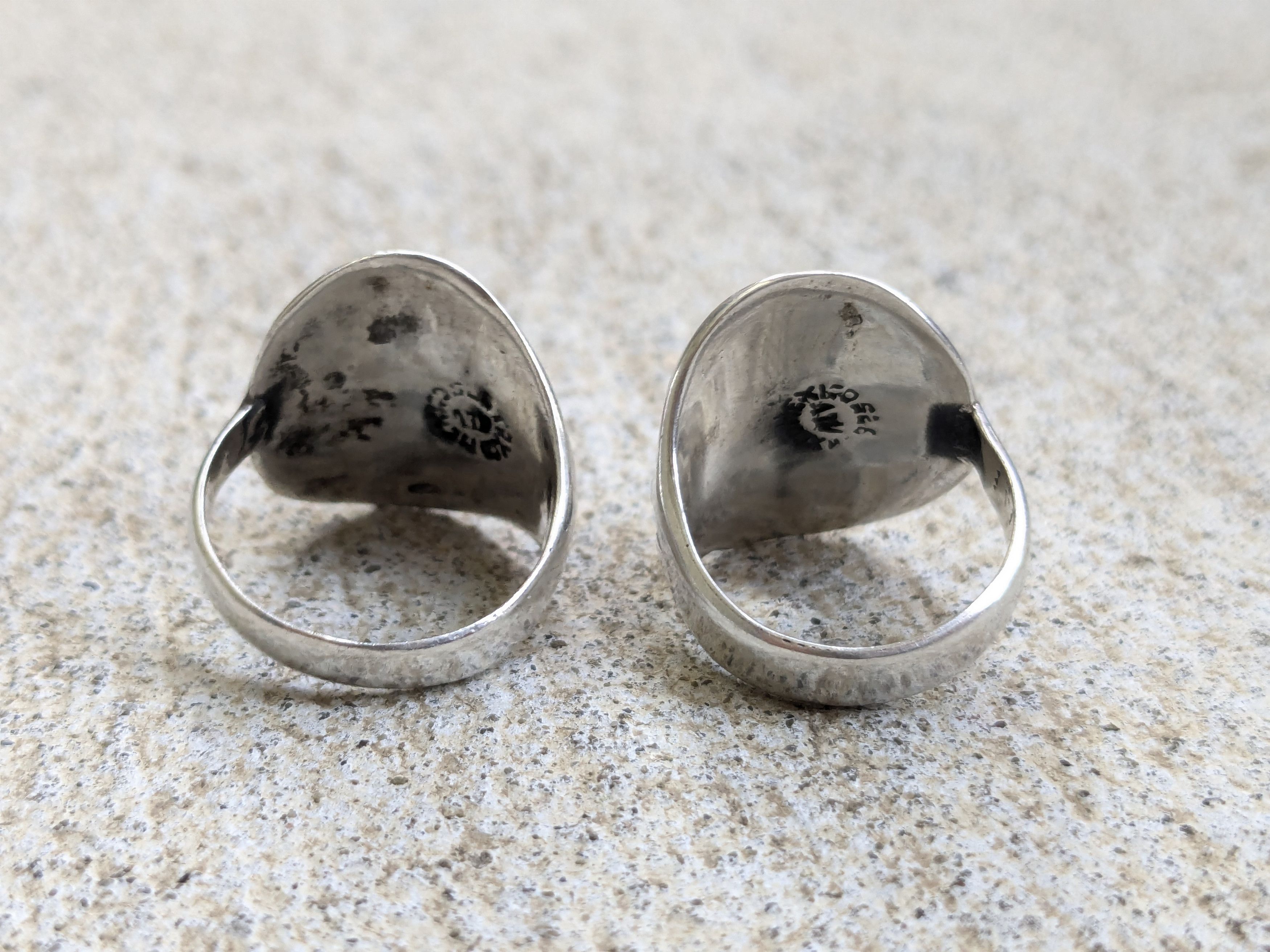 Jewelry Vintage Taxco Sterling Silver Rings Amethyst Tiger Eye Size ONE SIZE - 6 Thumbnail
