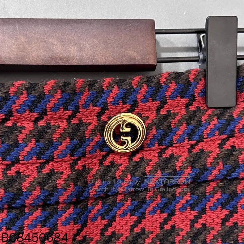 Gucci Gucci A thousand-bird check gold buckle woollen short skir Size 26" / US 2 / IT 38 - 6 Thumbnail