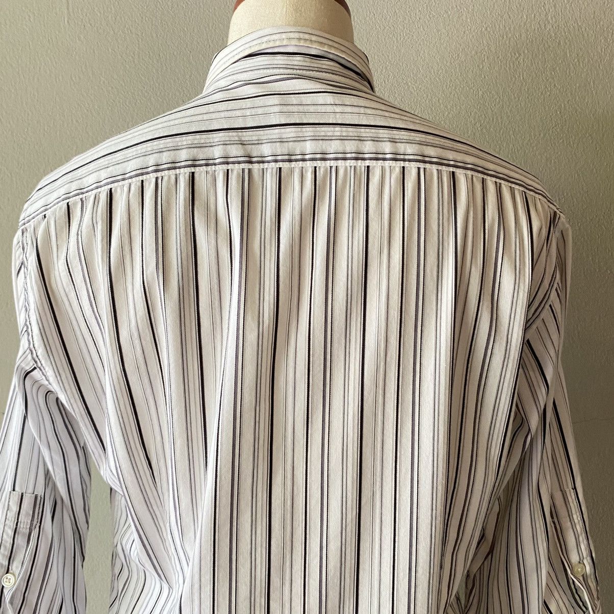 Tornado Mart TORNADO MART Striped 3/4 Sleeve Shirt Size L / US 10 / IT 46 - 23 Thumbnail