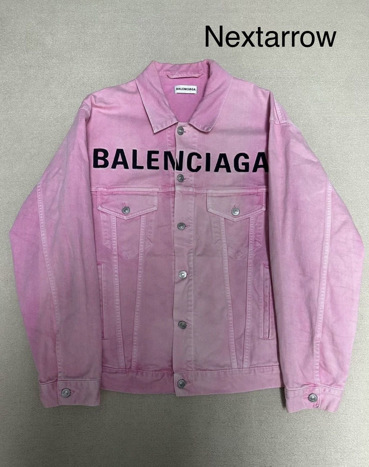 Balenciaga Balenciaga Valentines Wash logo Denim Jacket 2412- Size US S / EU 44-46 / 1 - 1 Thumbnail