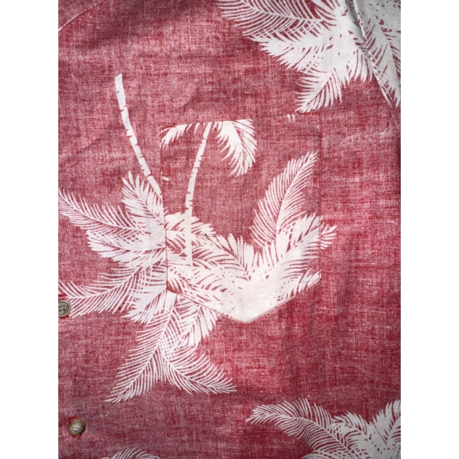 ALOHAS VINTAGE ALOHA Shirt Men XL Red Cotton Short Sleeve Palm Tree Print 70s Tropical Breeze Vintage 70s Surf Tiki American California Aloha Shirt Size US XL / EU 56 / 4 - 3 Thumbnail