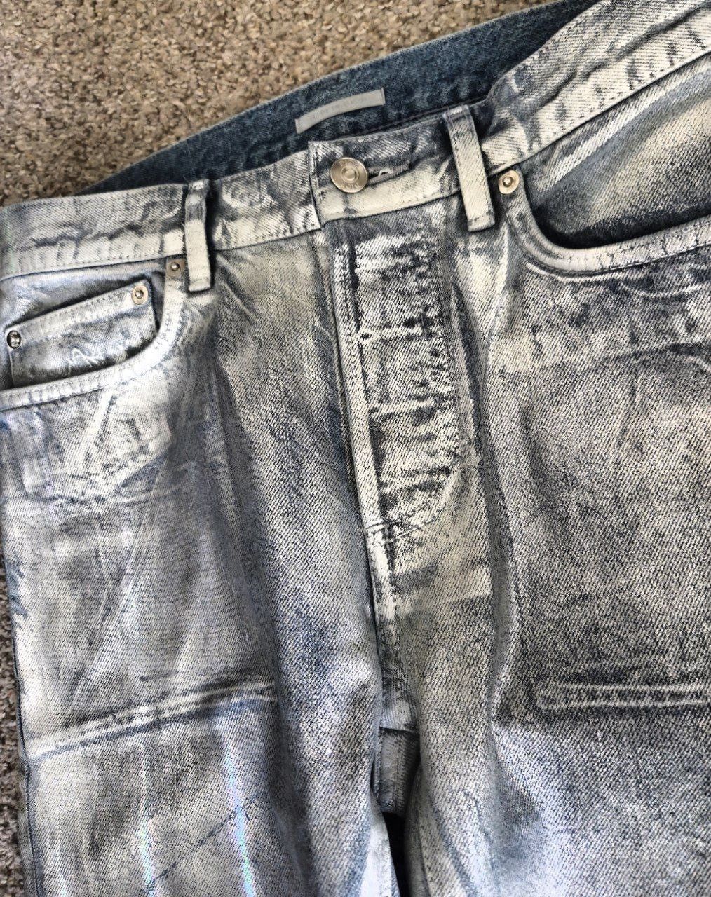Dior Dior Silver Waxed Rainbow Slim Denim Jeans Size US 28 / EU 44 - 3 Thumbnail