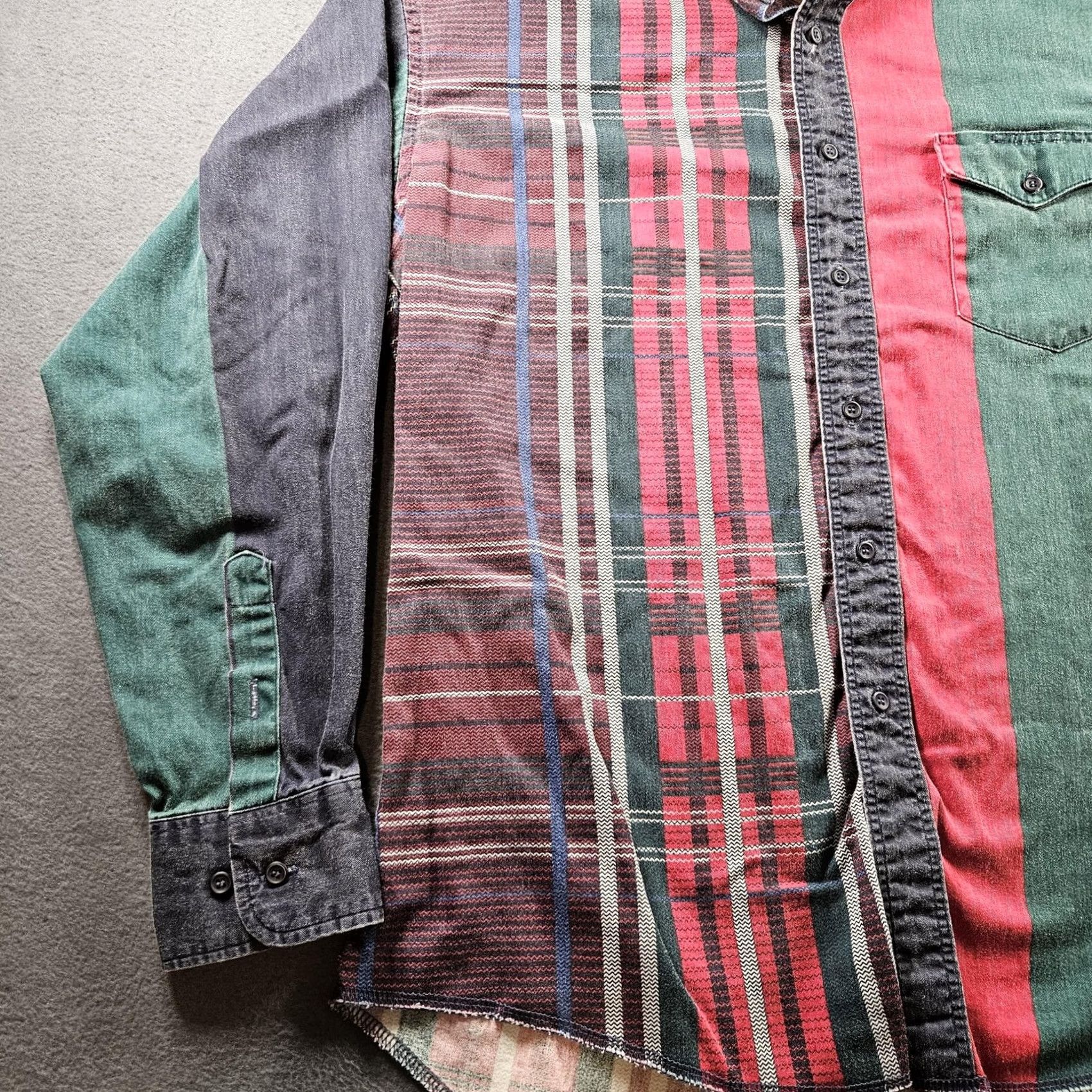 Wrangler Wrangler Mens Large Multicolor Plaid Button Down Long Sleeve 90s - Size Size US L / EU 52-54 / 3 - 2 Thumbnail