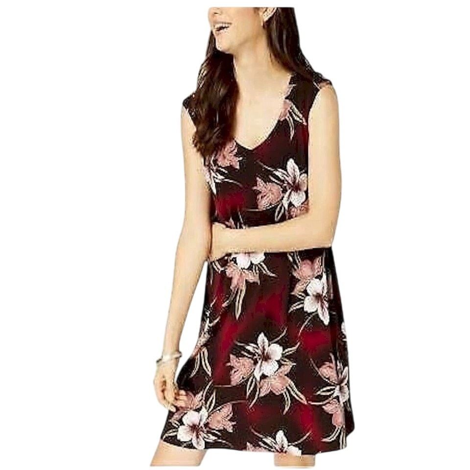 Macys NWT Connected Apparel Pull-on Jersey Floral A-line Dress 8 Size M / US 6-8 / IT 42-44 - 1 Thumbnail