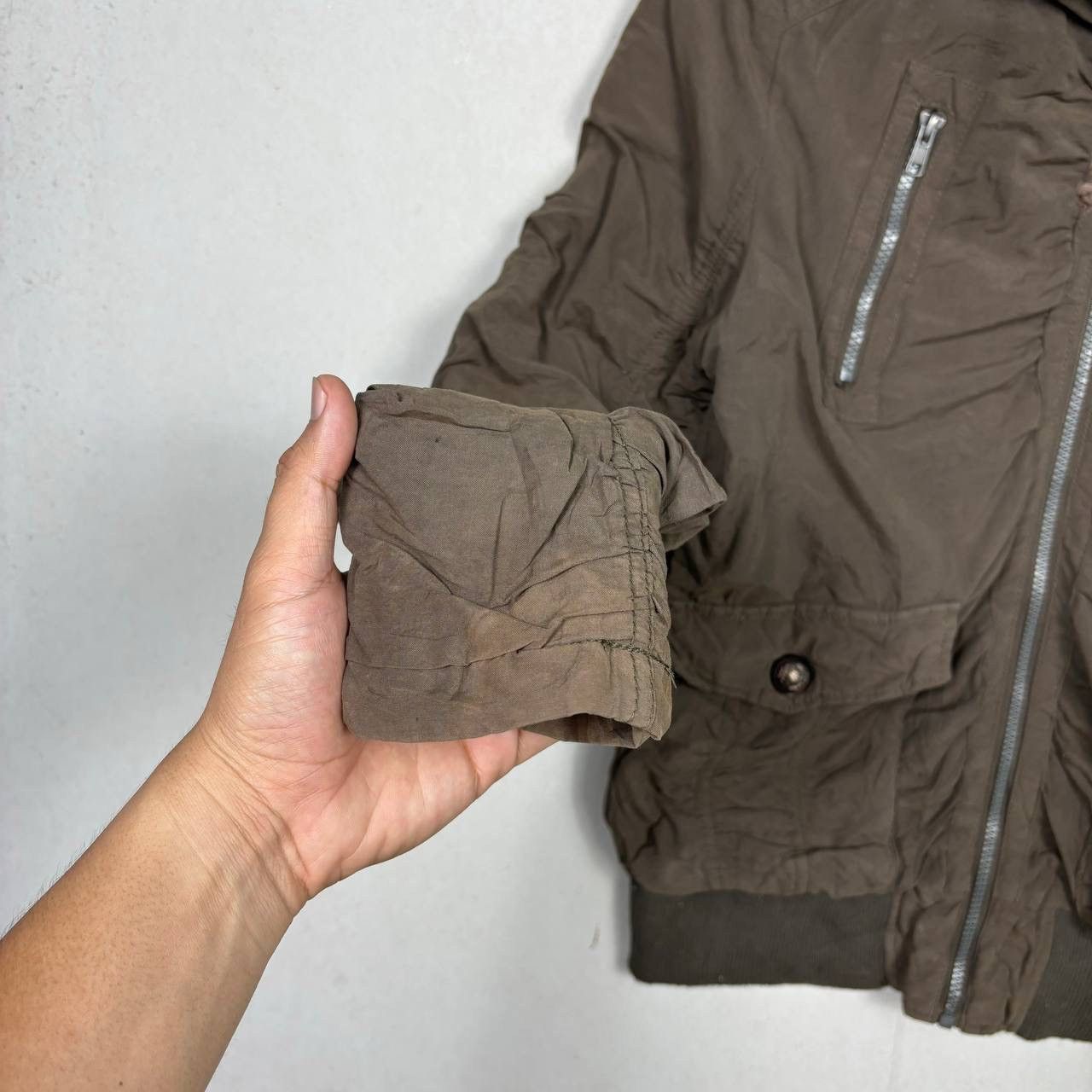 Japanese Brand Sky Bomber Japanese Archival Ruched Sleeve Jacket Army Green Size US S / EU 44-46 / 1 - 4 Thumbnail