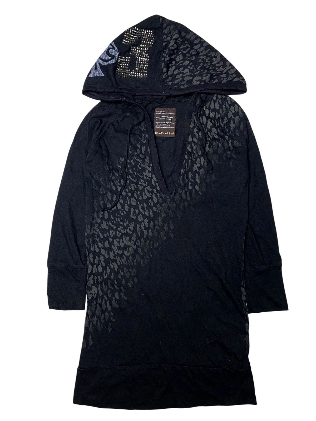 If Six Was Nine 2000's Heaven And Earth Punk Leopard Poem Hoodie Size US XS / EU 42 / 0 - 1 Thumbnail