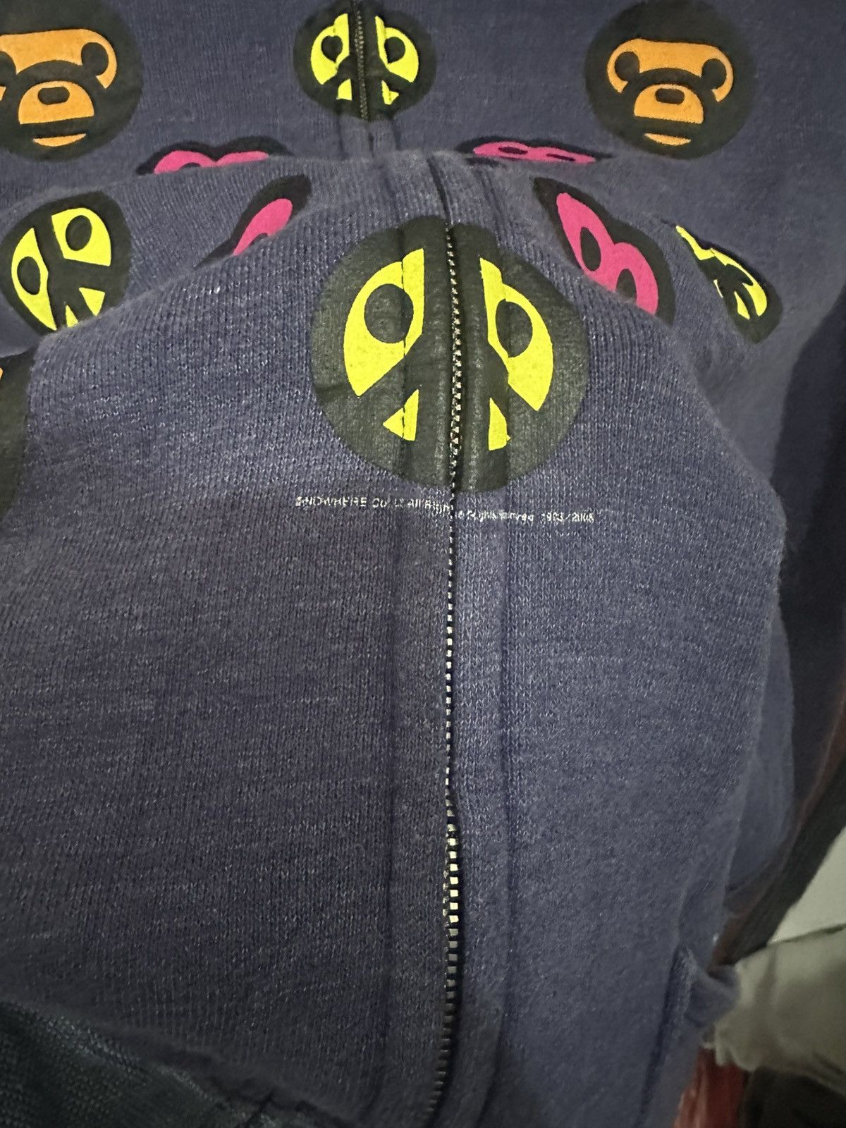 Bape Vintage (BAPE) Baby Milo Peace Love full-zip hoodie Size US L / EU 52-54 / 3 - 3 Thumbnail