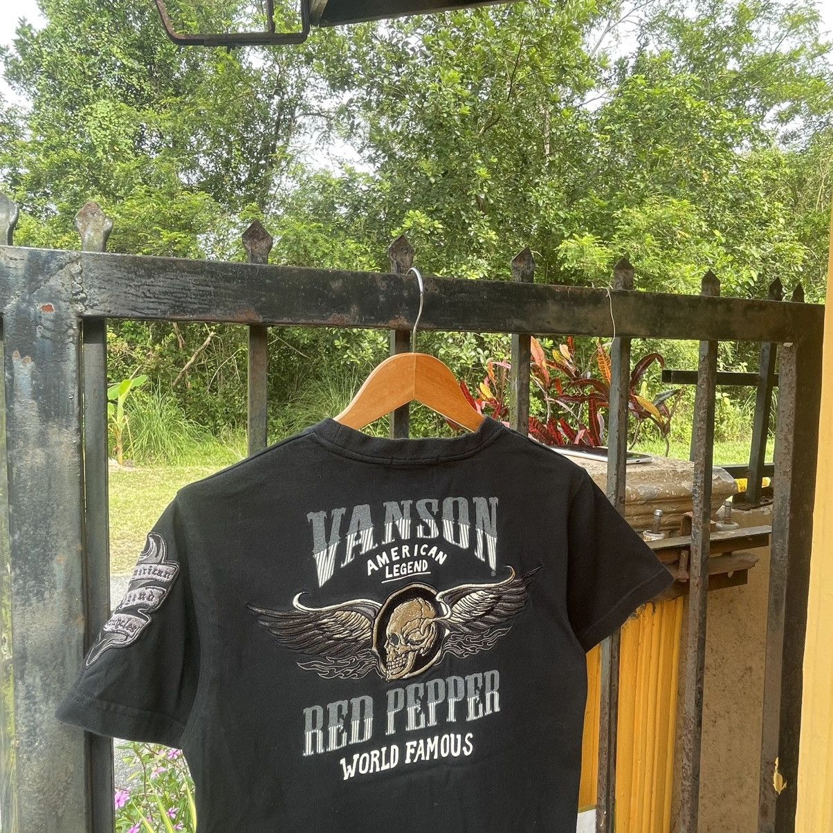 Vanson Leathers 🔥Vanson Leather Red Pepper Embroidered Big Skull Logo Tee Size US S / EU 44-46 / 1 - 5 Thumbnail
