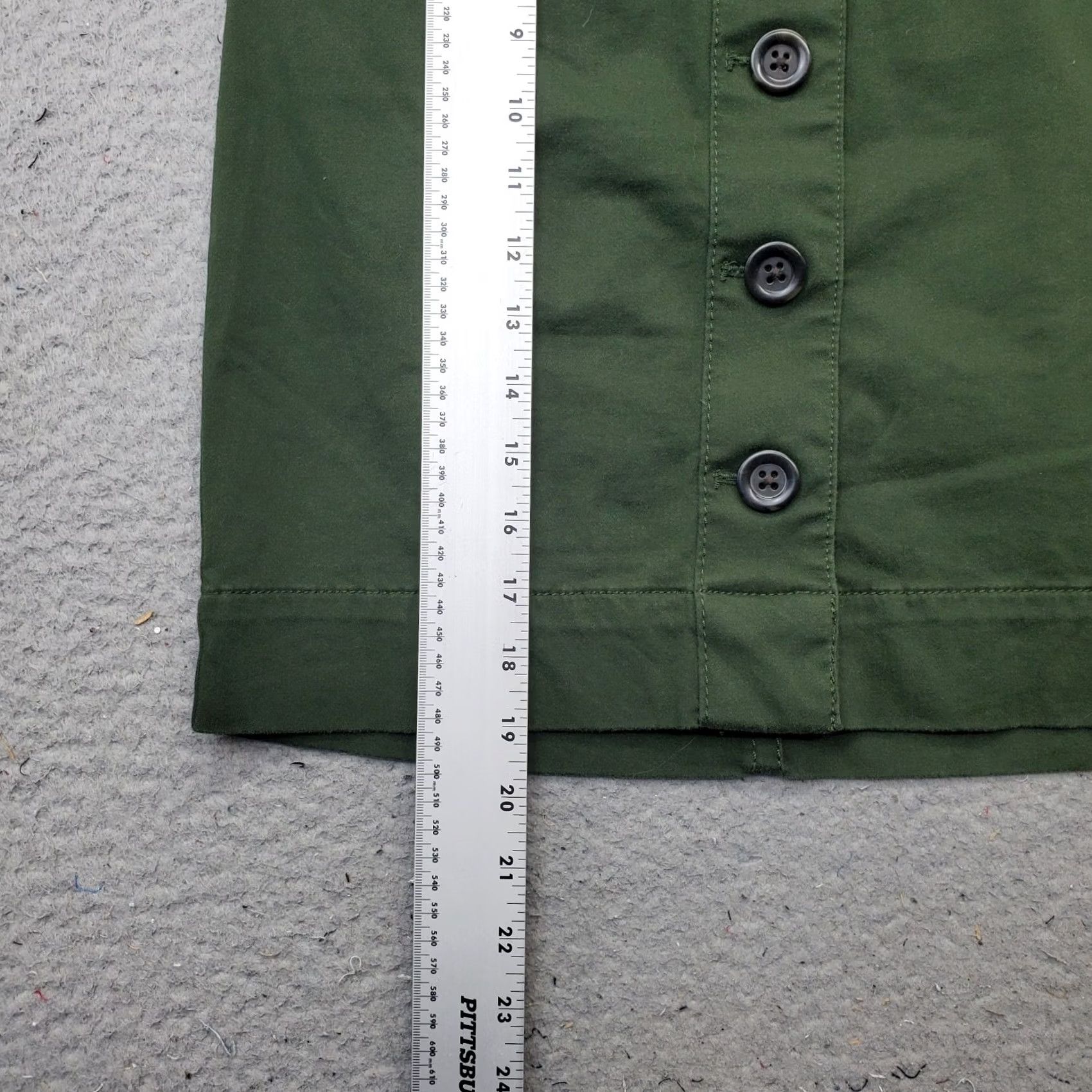 Ann Taylor Ann Taylor Weekend Skirt Womens Size 2 Green Button Front Pencil Straight & Utility Short Skirt Size 26" / US 2 / IT 38 - 4 Thumbnail