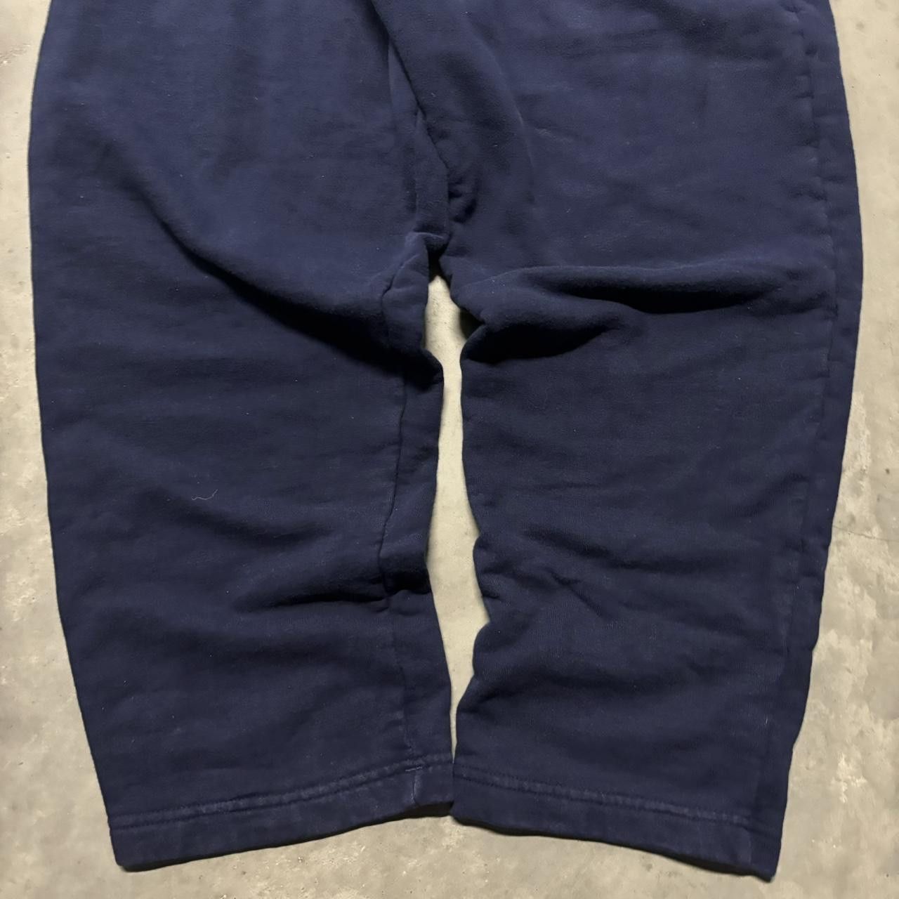 Japanese Brand × Vintage Crazy Vintage Y2K/2000s Navy Blue Essential Sweatpants! Size US 32 / EU 48 - 5 Thumbnail