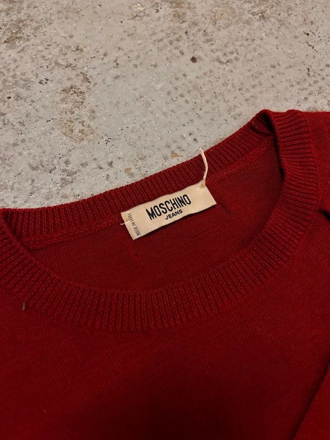 Moschino Moschino Wool Wrap Bondage Strap Red Sweater Size US S / EU 44-46 / 1 - 8 Thumbnail