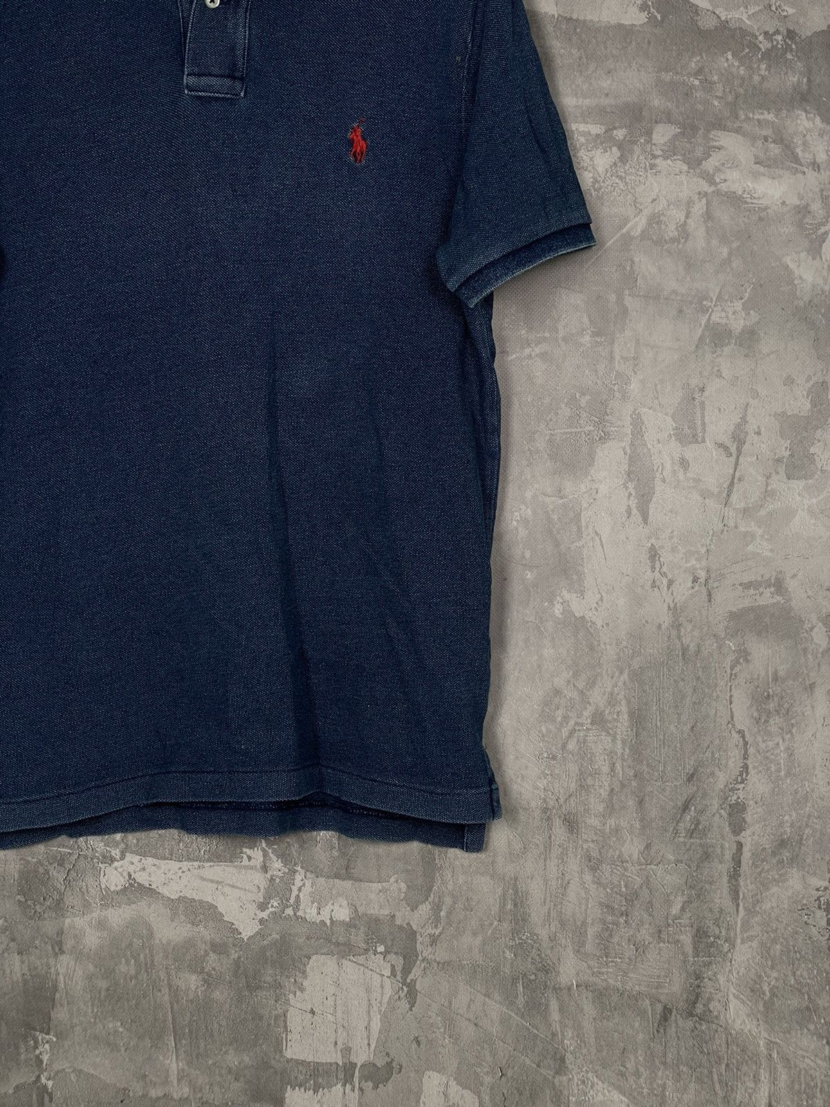 Polo Ralph Lauren × Vintage Vintage Polo Ralph Lauren Factory Faded Y2K Denim T-shirt Size US S / EU 44-46 / 1 - 6 Thumbnail