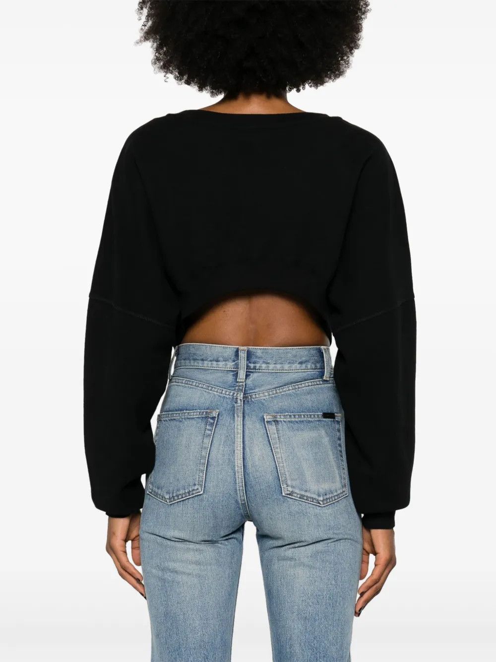 Saint Laurent Paris o1y0126 Sweatshirt in Black Size L / US 10 / IT 46 - 4 Thumbnail