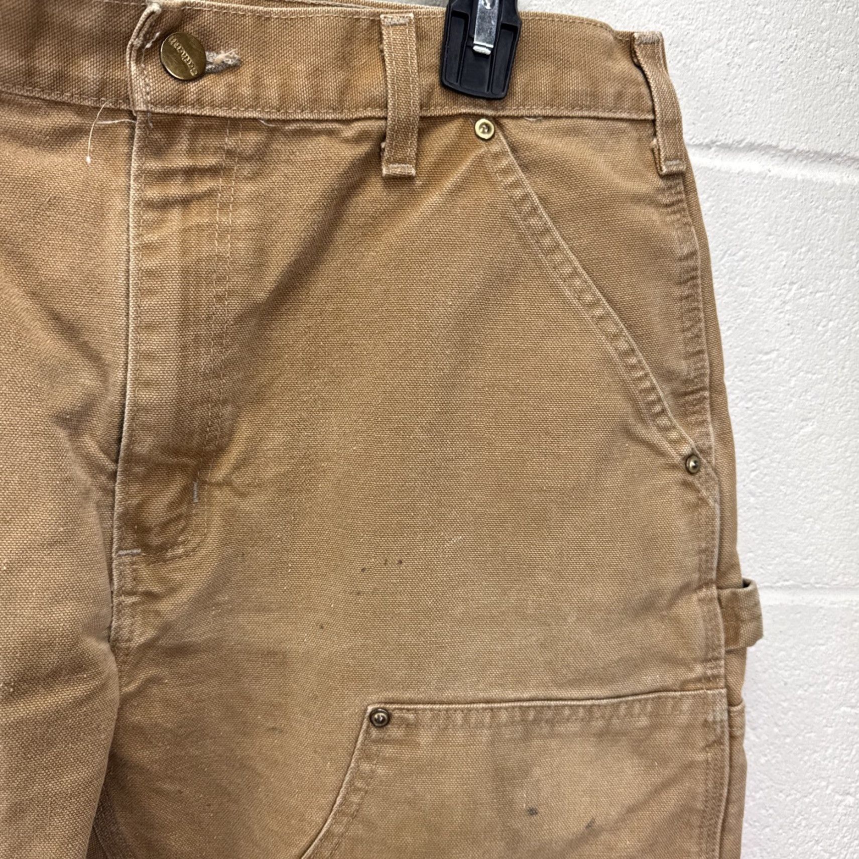 Carhartt Carhartt Men’s Canvas Carpenter Pants 33x32 Brown Workwear Work Pants Straight Fit Durable Size US 33 - 3 Thumbnail