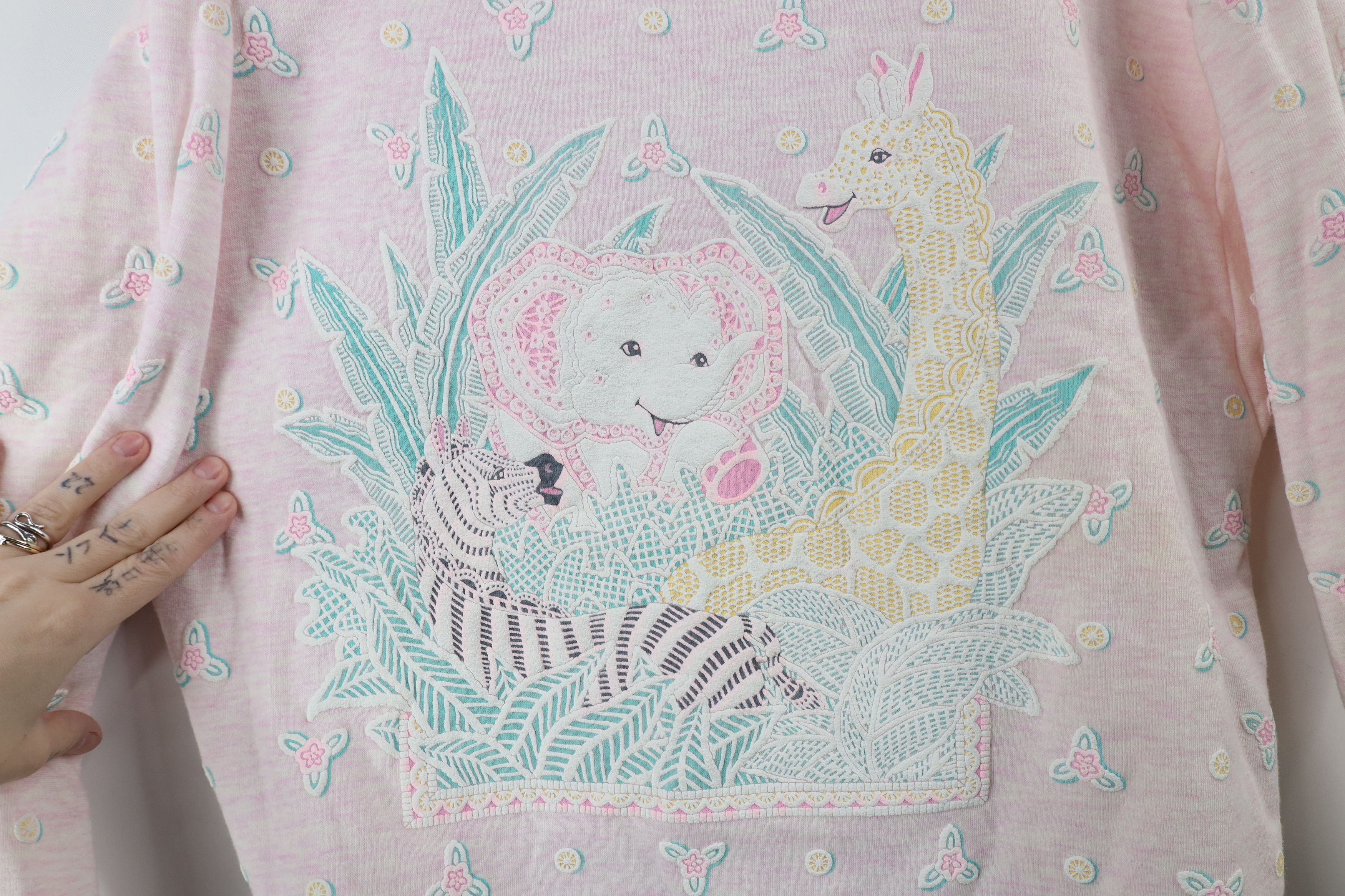 Vintage Deadstock Vintage 90s Fairy Kei Kawaii Collared Sweatshirt Size M / US 6-8 / IT 42-44 - 10 Thumbnail