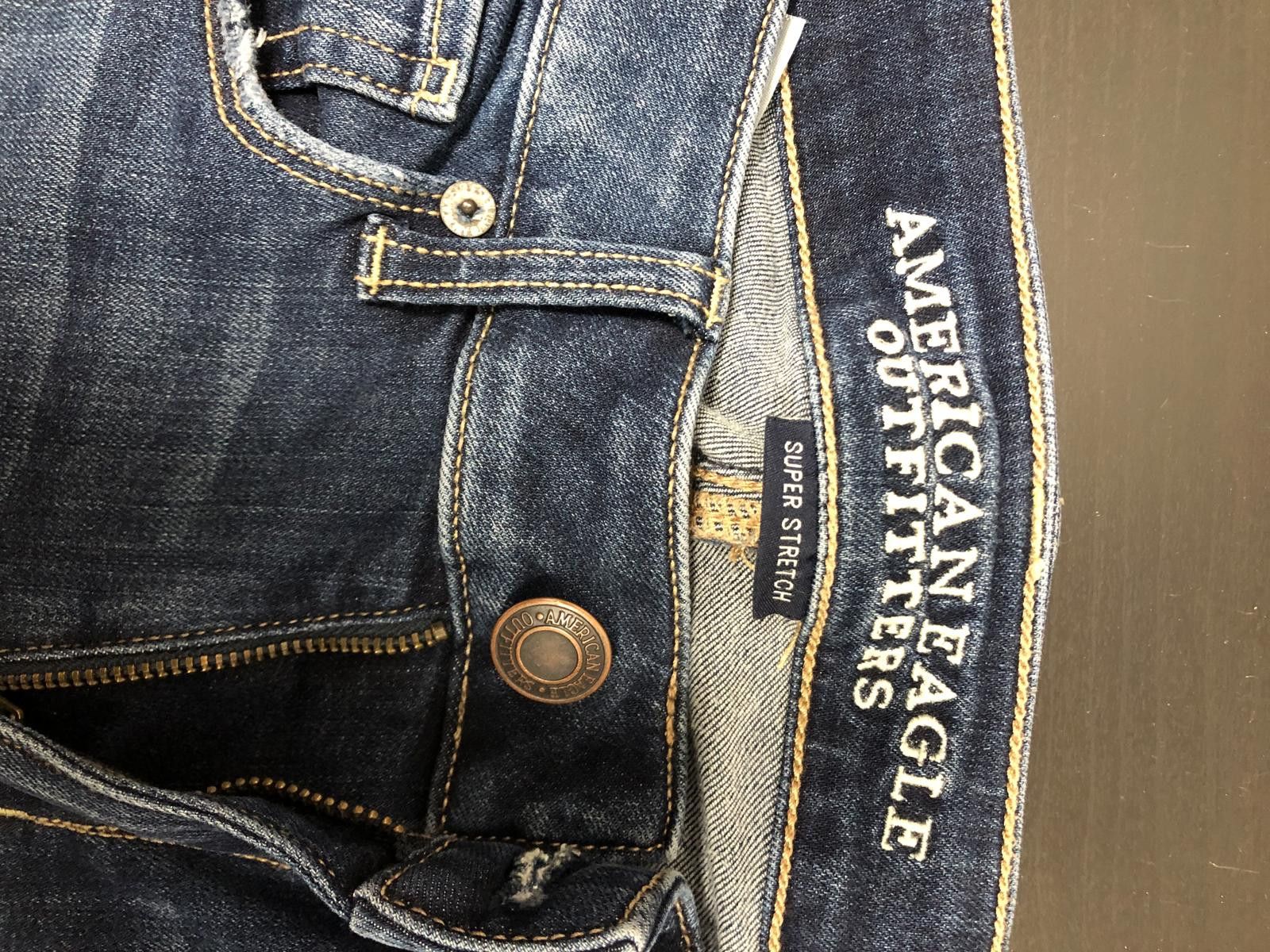 Designer American Eagle Super Stretch Slim Fit Jeans Size 26" / US 2 / IT 38 - 8 Thumbnail