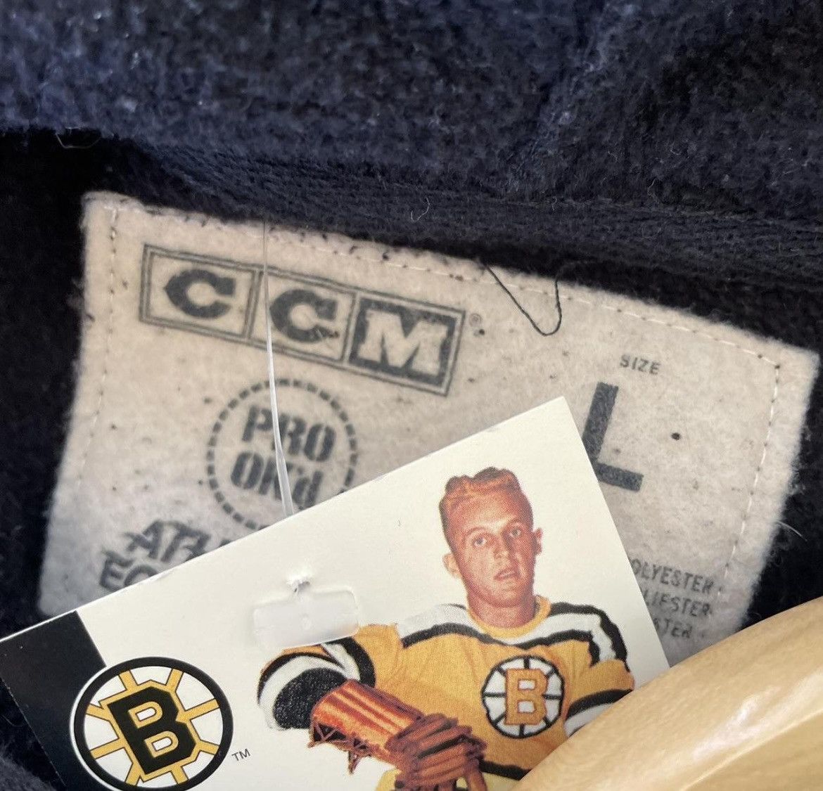 NHL × Vintage Vintage Boston Bruins CCM Hoodie Size US L / EU 52-54 / 3 - 2 Thumbnail