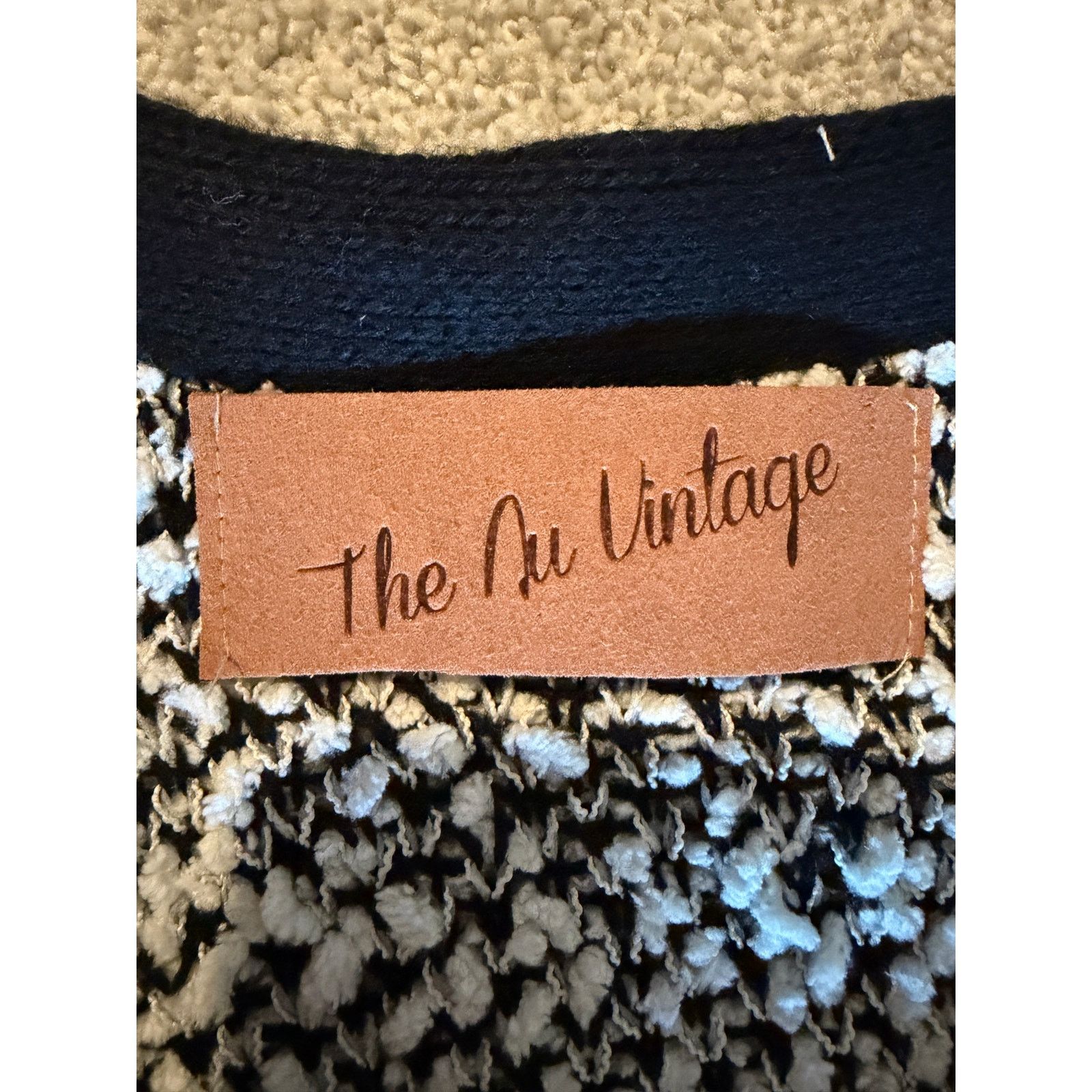 Vintage The Nu Vintage Chunky Weave Open Front Cardigan, Size M Size M / US 6-8 / IT 42-44 - 3 Thumbnail