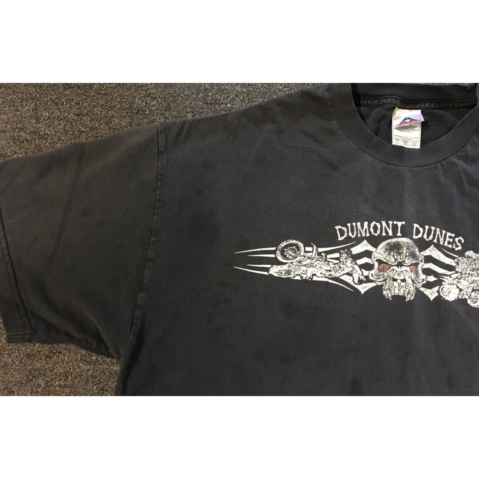 Vintage VINTAGE Dumont Dunes 90s Faded Distress Shirt XL Black Harley Davidson Alstyle Graphic Tee Men Short Sleeve Crew Neck Size US XL / EU 56 / 4 - 7 Thumbnail