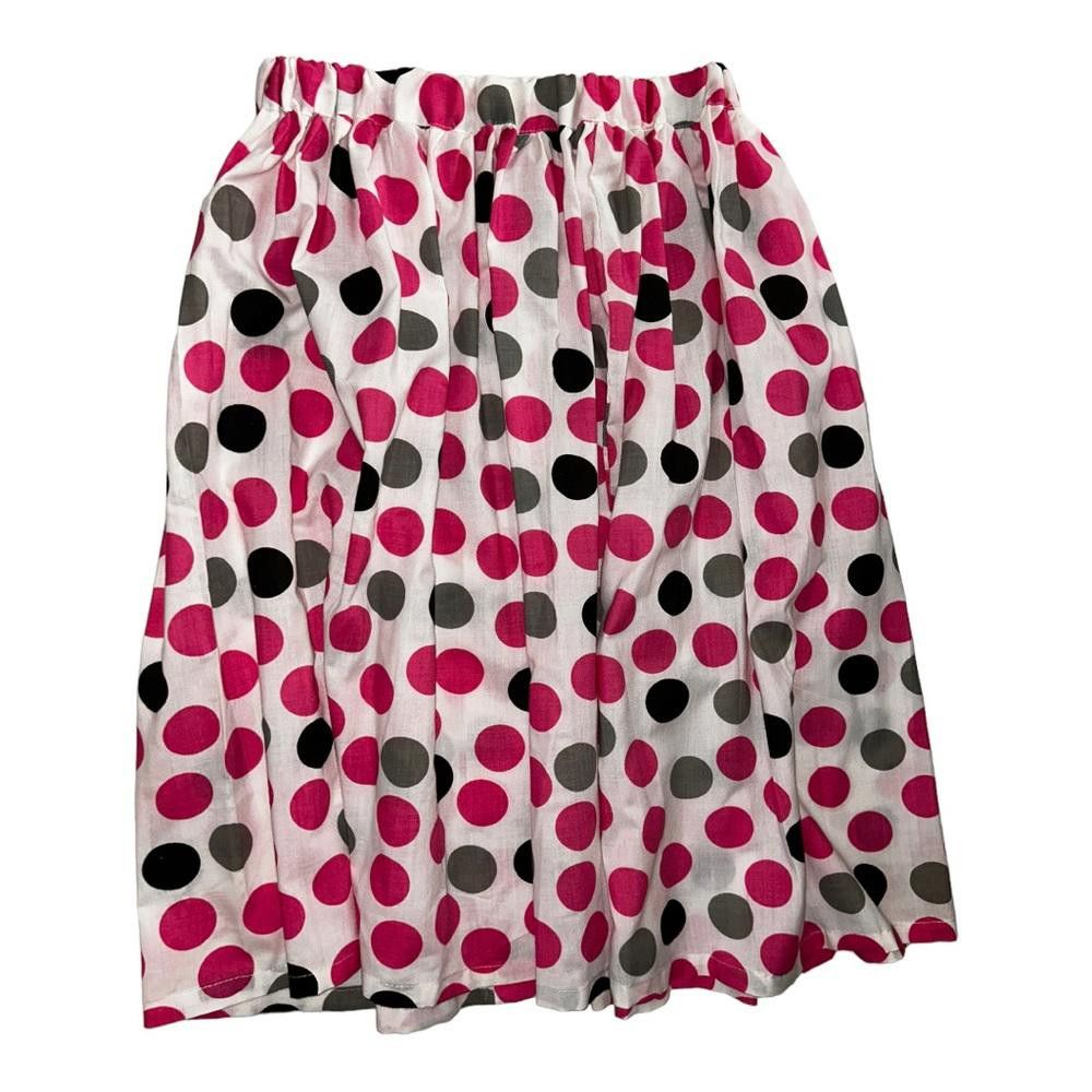 Designer Polka Dot Knee Length A Line Skirt Size Small Size 28" / US 6 / IT 42 - 1 Thumbnail