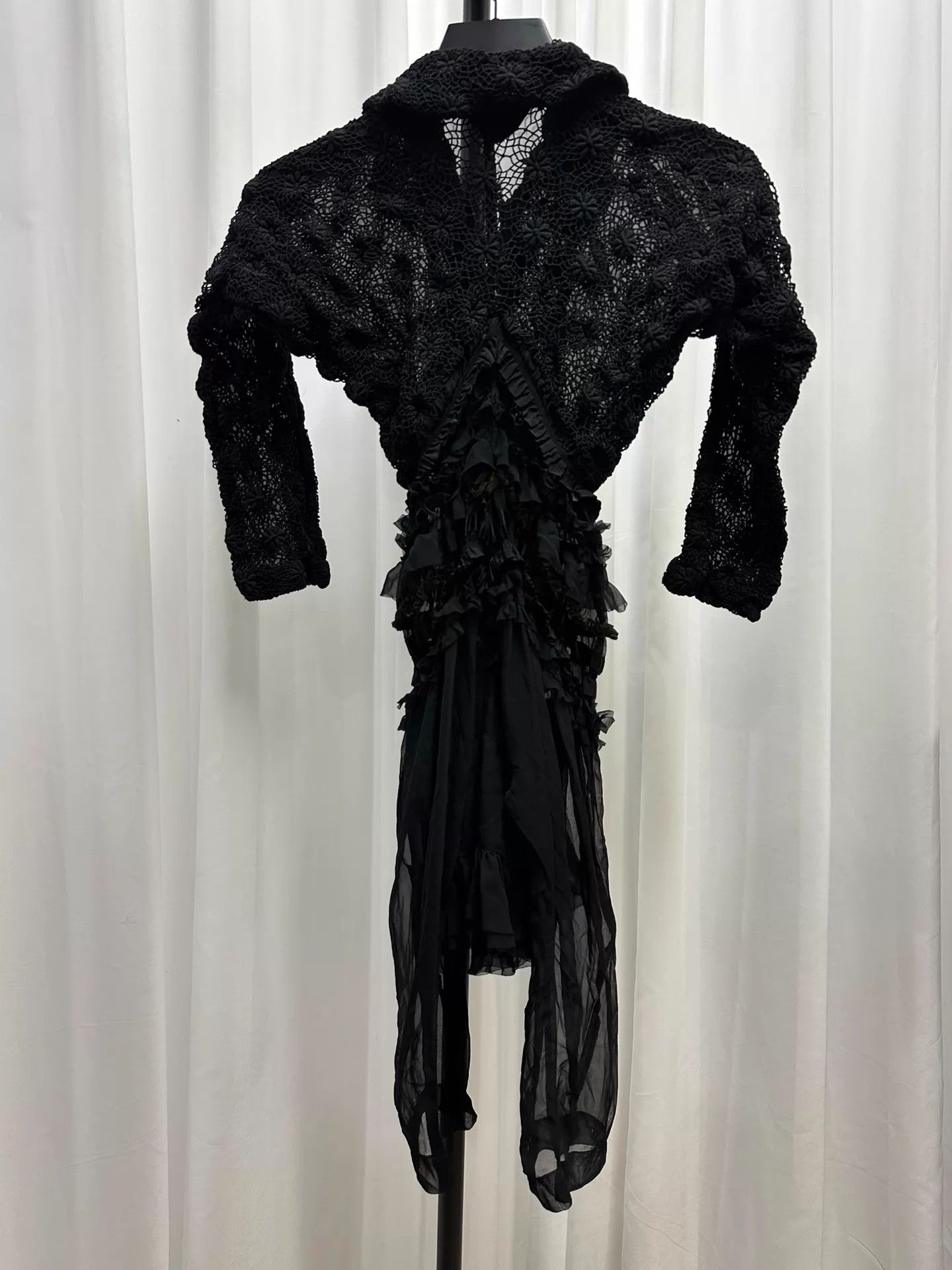 Comme des Garcons Comme des Garcons 2005aw GhostBride Black Lace 2-Way S Size S / US 4 / IT 40 - 5 Thumbnail