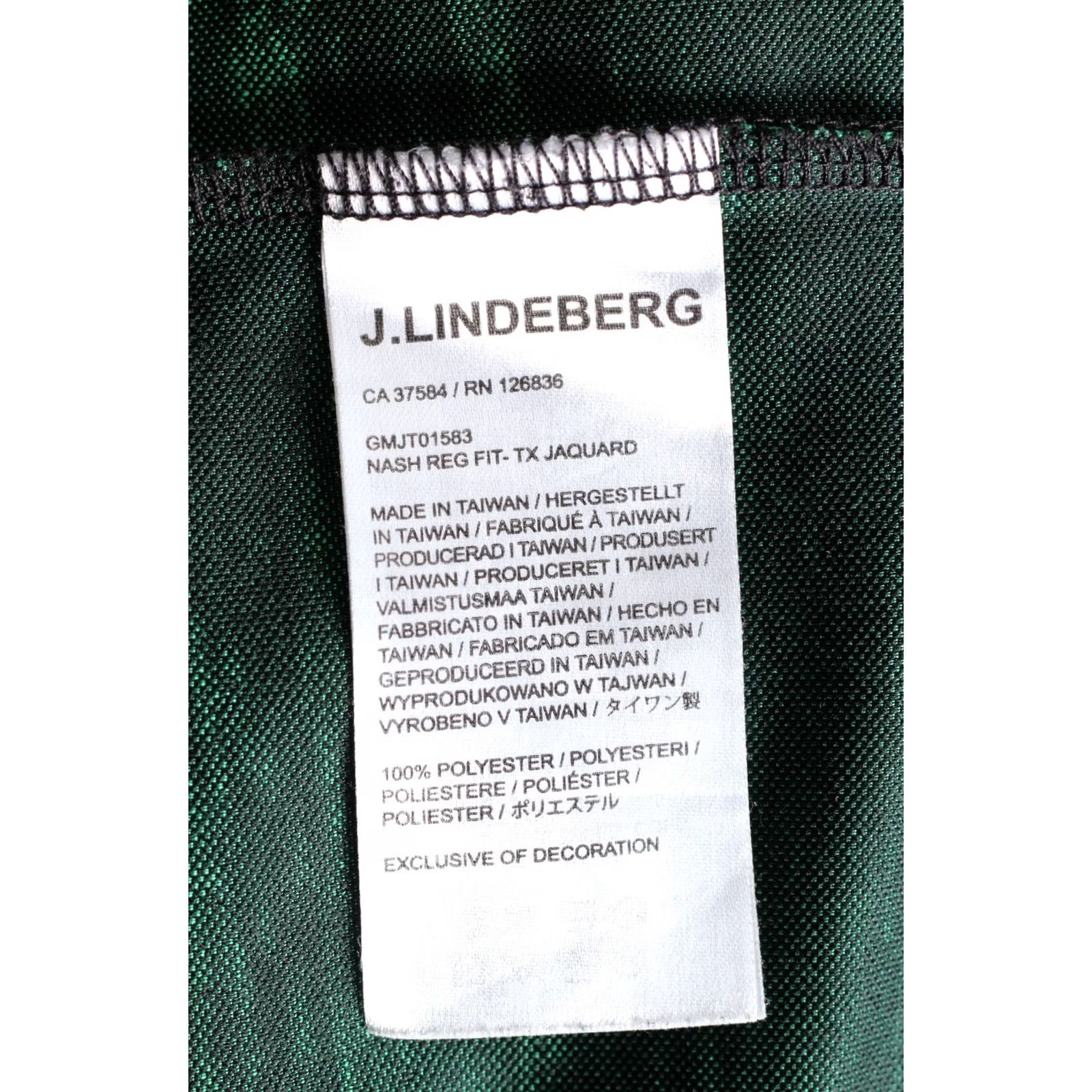 J.Lindeberg J.LINDEBERG NASH TX JAGUARD Golf Polo Shirt Men L Regular Short Sleeve Green Adult Polo Shirt SX Size US L / EU 52-54 / 3 - 6 Thumbnail