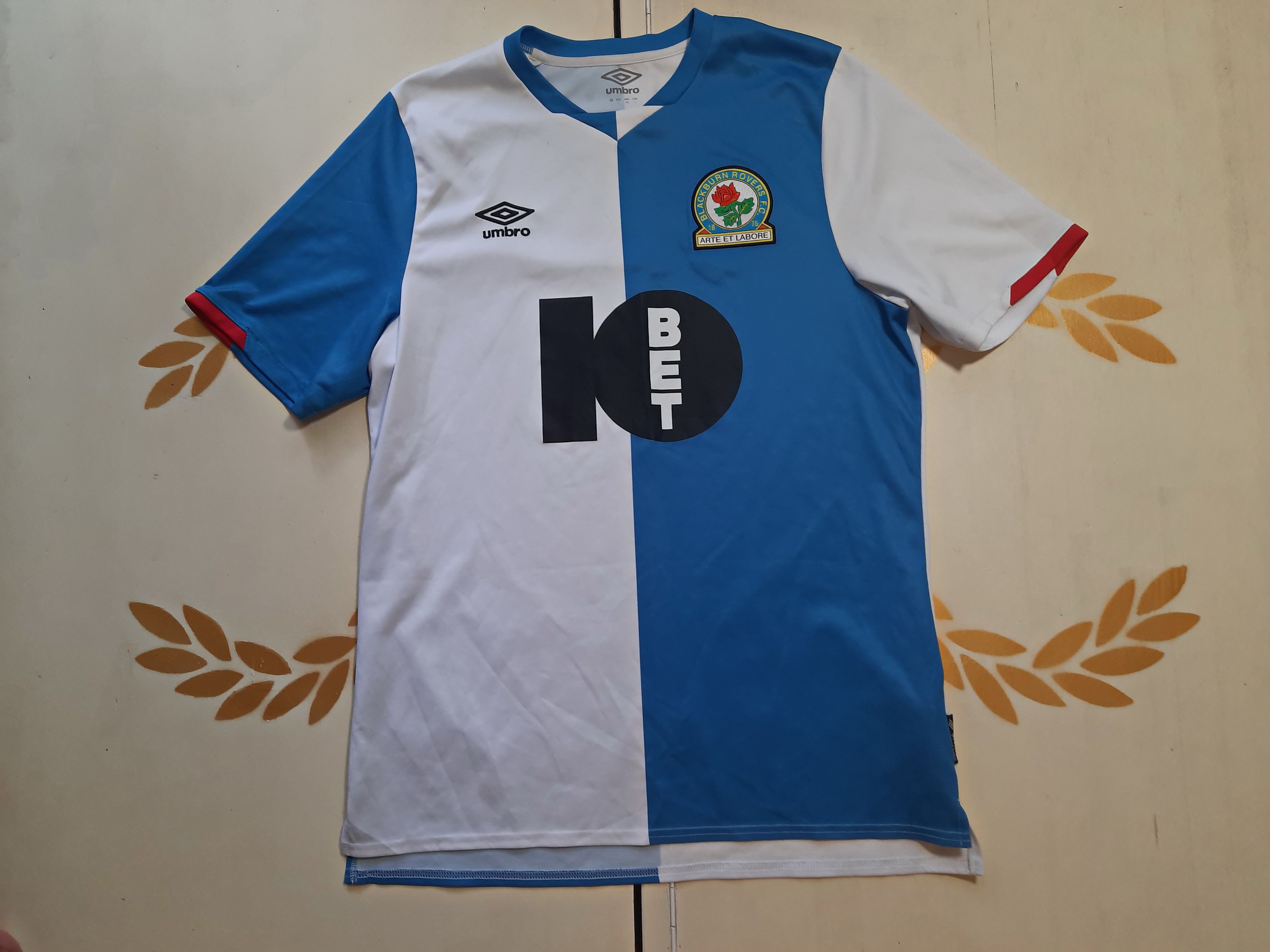 MEN UMBRO BLACKBURN ROVERS 2019/2020 SOCCER FOOTBALL SHIRT JERSEY MAILLOT  SIZE M