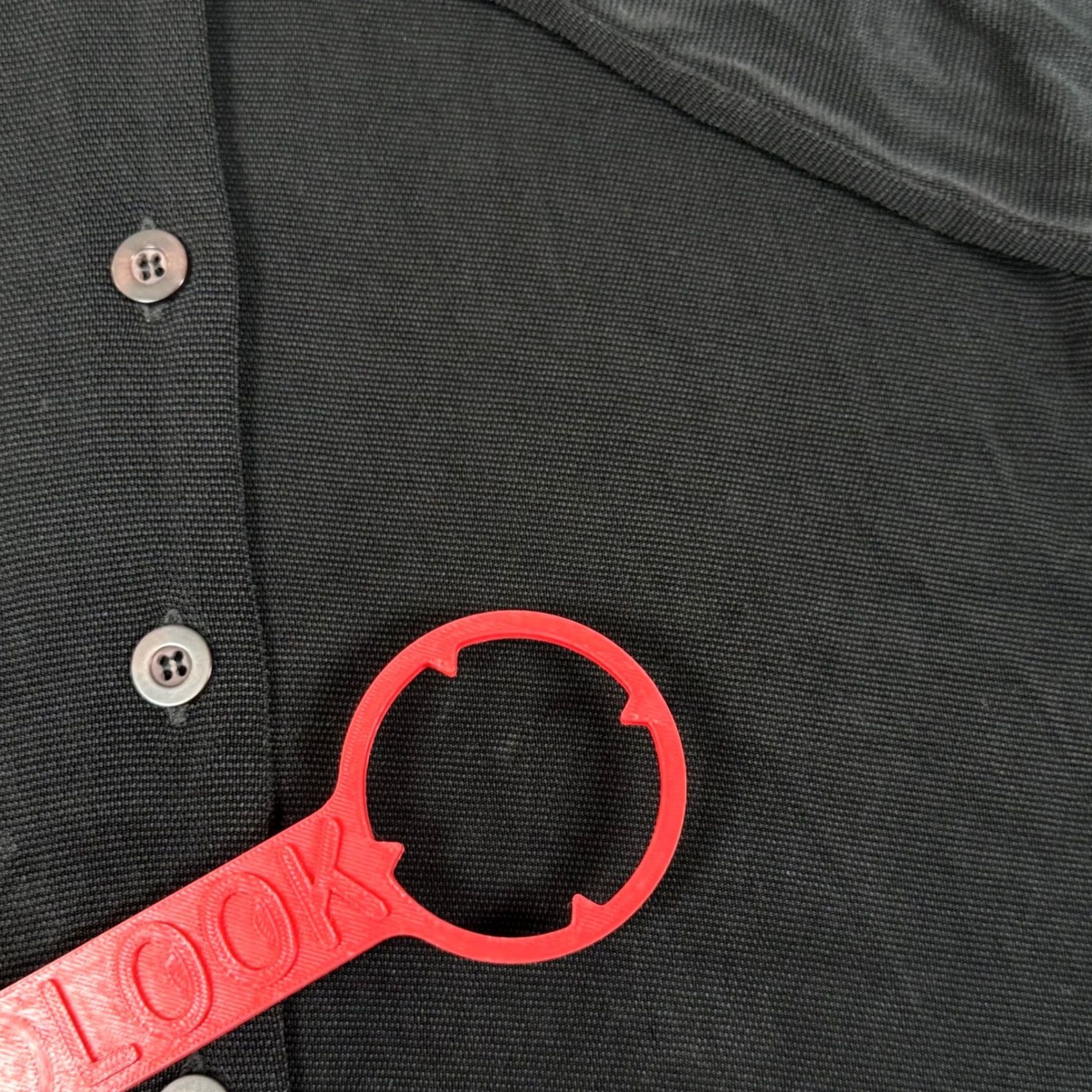 Vintage Womens Medium LS Collared Button Up Shirt Oversized Tunic Workwear Black Solid Size M / US 6-8 / IT 42-44 - 4 Thumbnail