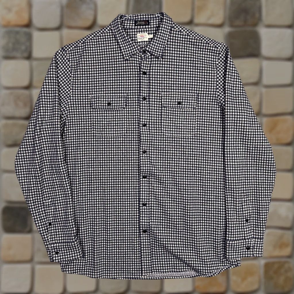 Faherty Faherty Shirt Mens 2XLT XXL Tall Plaid Check Button-Up Viscose Knit Size US XXL / EU 58 / 5 - 1 Thumbnail
