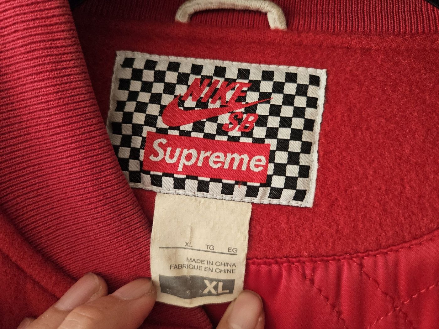 Nike × Supreme Supreme x Nike Varsity Jacket Size US XL / EU 56 / 4 - 6 Thumbnail