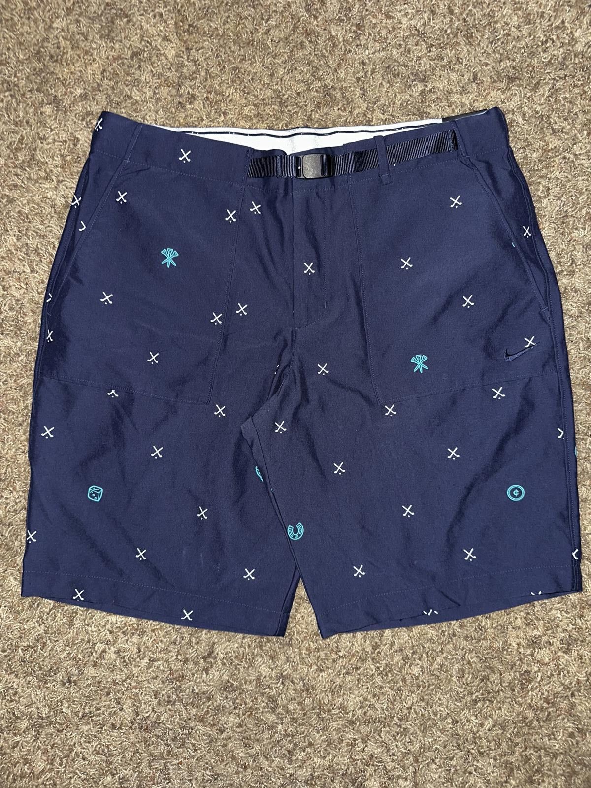 Nike Nike Men's Flex Golf Blue Charms Belted Slim Fit Shorts Sample Size US 34 / EU 50 - 1 Thumbnail