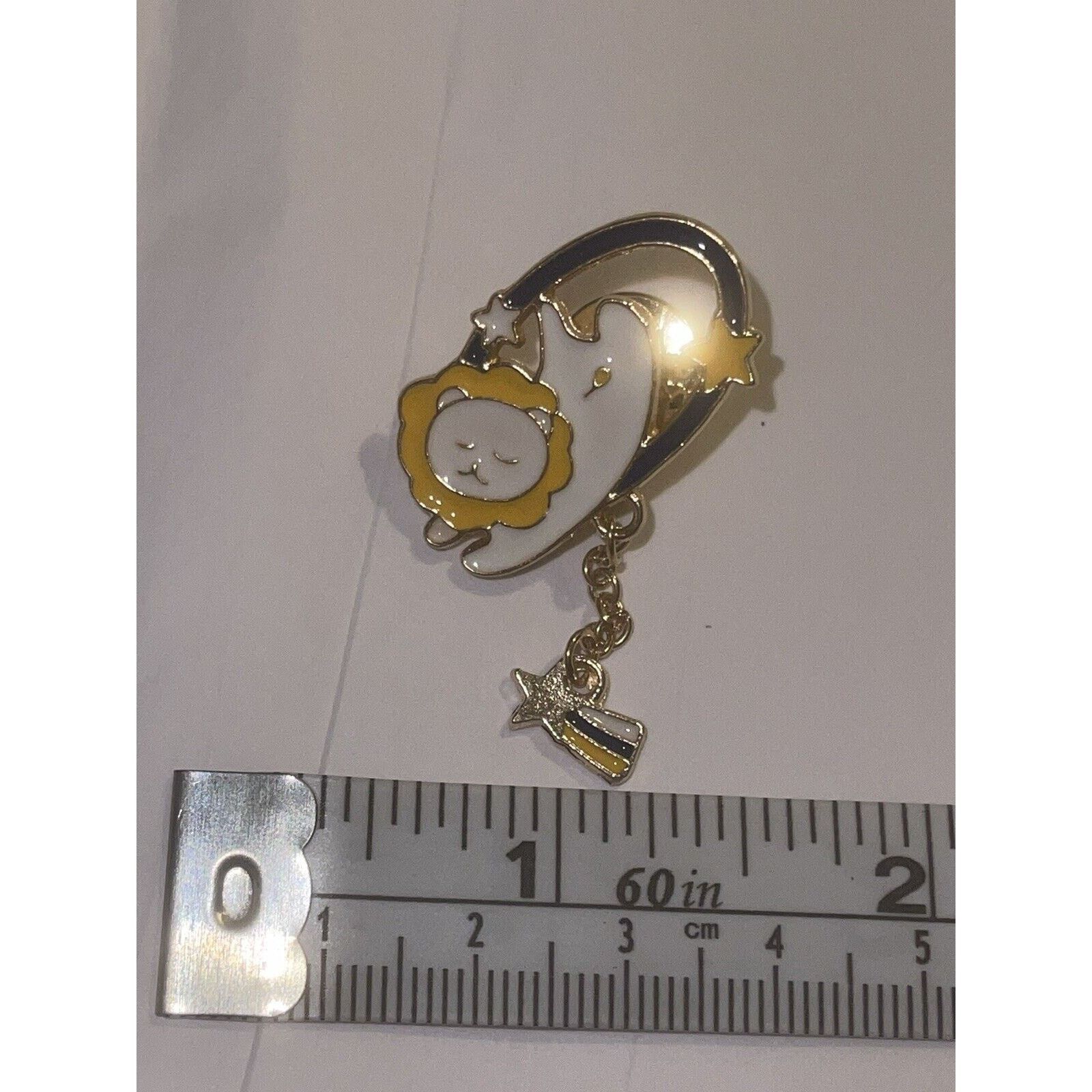 Other Lion With Floating Shooting Star Pin Brooch Size ONE SIZE - 1 Preview