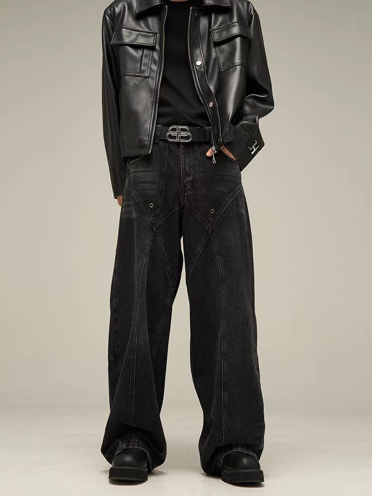 Japanese Brand × Jean Street washed cool design wide leg jeans Size US 30 / EU 46 - 3 Thumbnail