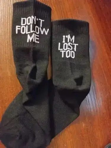 Other Men Funny Harajuku Humor Word Printed Socks Size ONE SIZE - 2 Thumbnail
