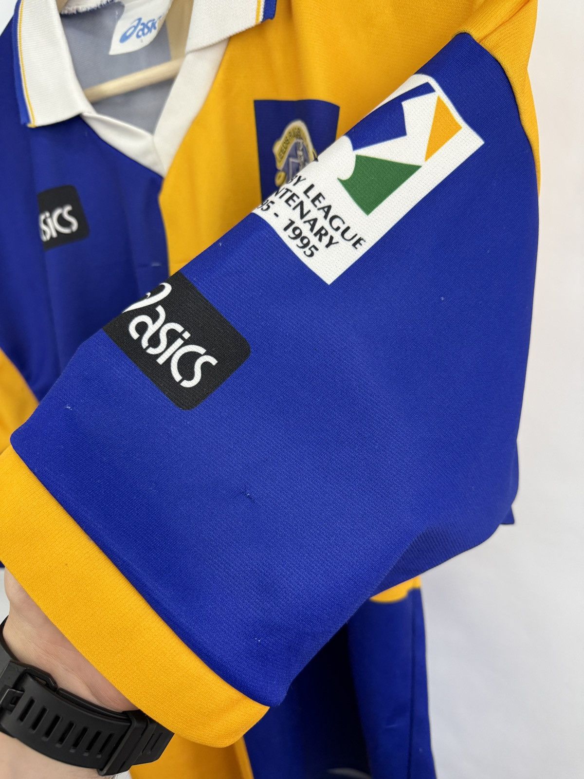 Asics 🇬🇧 Vintage 1995 Asics Leeds Rugby League T-Shirt Rare Retro Size US L / EU 52-54 / 3 - 17 Thumbnail