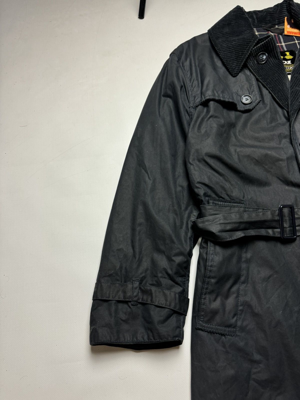 Barbour × Vintage RARE VINTAGE Barbour Wax coat Jacket y2k Size US L / EU 52-54 / 3 - 6 Thumbnail