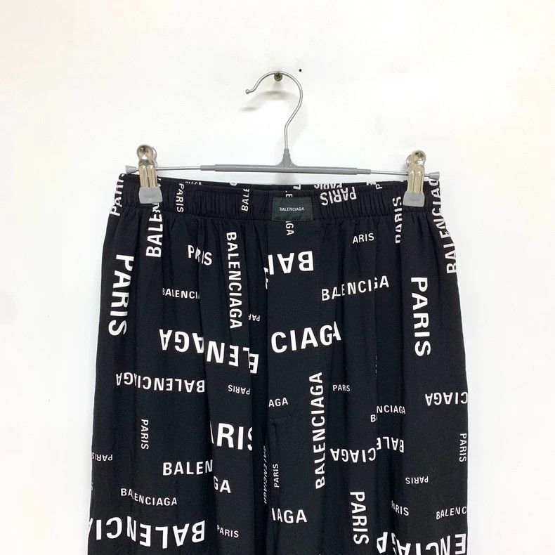 Balenciaga Balenciaga Full Print Letter Wide Leg Pants Size US 34 / EU 50 - 3 Thumbnail