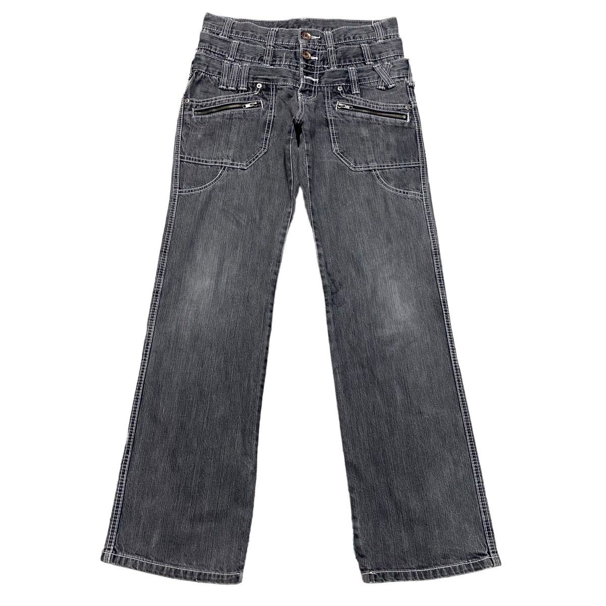 image of Vintage Back Rush Denim Triple Waist Jeans in Faded Black, Men's (Size 31)