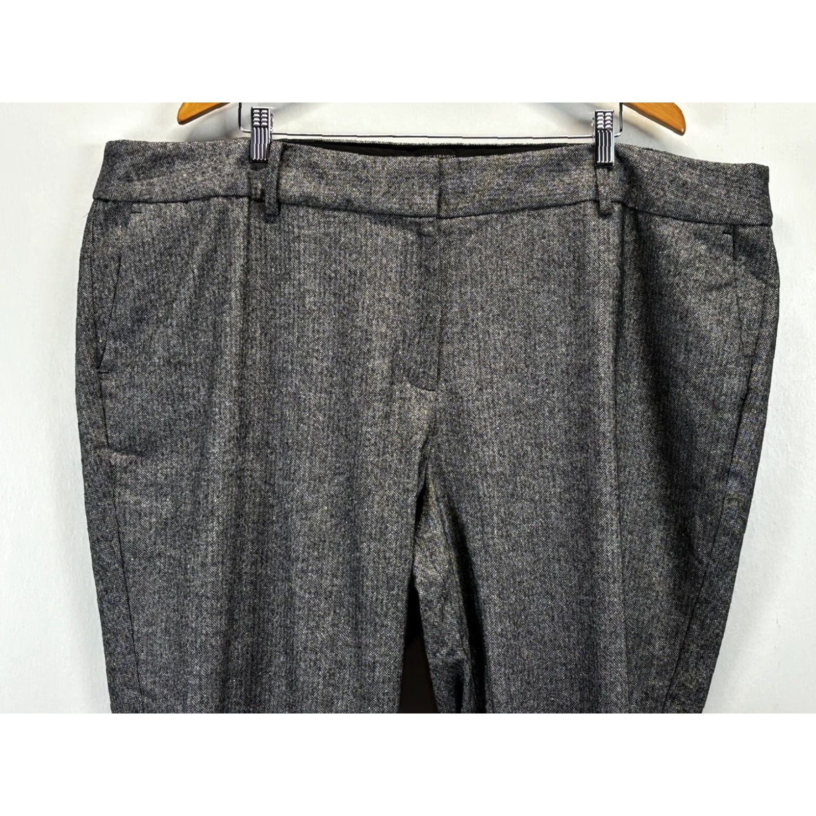 Talbots VINTAGE? No, Talbots Dress Pants Grey Herringbone 24W Plus Women Pants Straight Leg-Plus Size Viscose Blend Lined Size 42" / US 20 - 2 Thumbnail