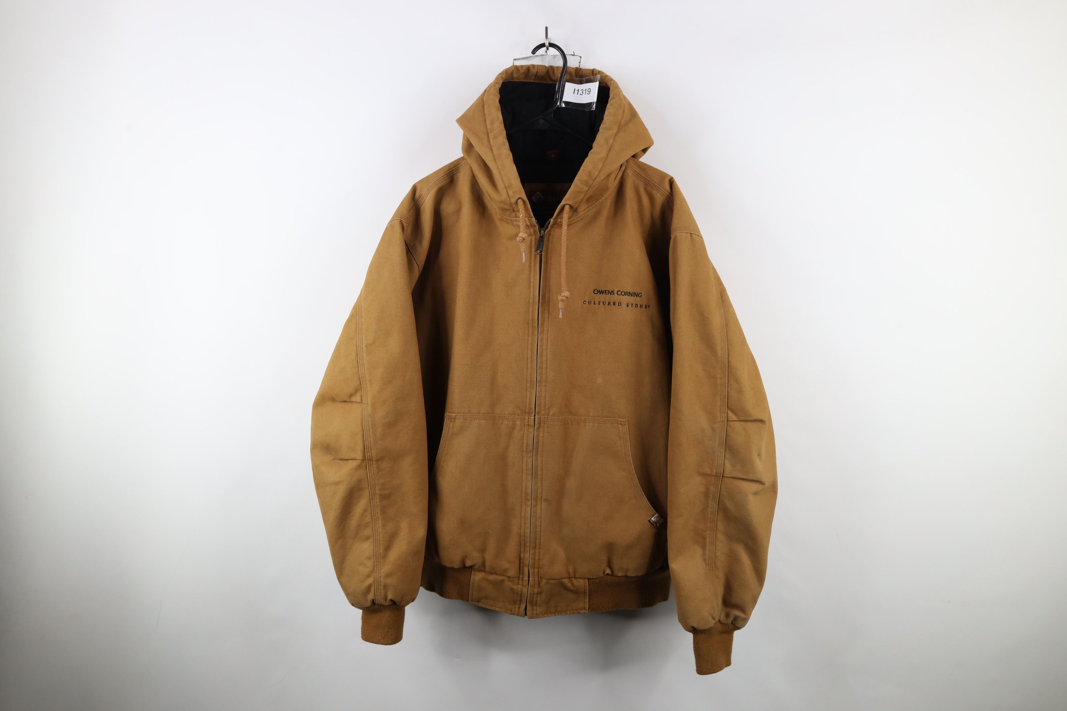 Vintage Vintage Owens Corning Quilted Canvas Full Zip Hooded Jacket Size US XL / EU 56 / 4 - 1 Thumbnail