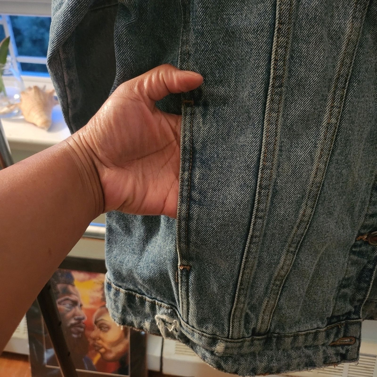 Zara Zara Denim Jacket Size L / US 10 / IT 46 - 6 Thumbnail