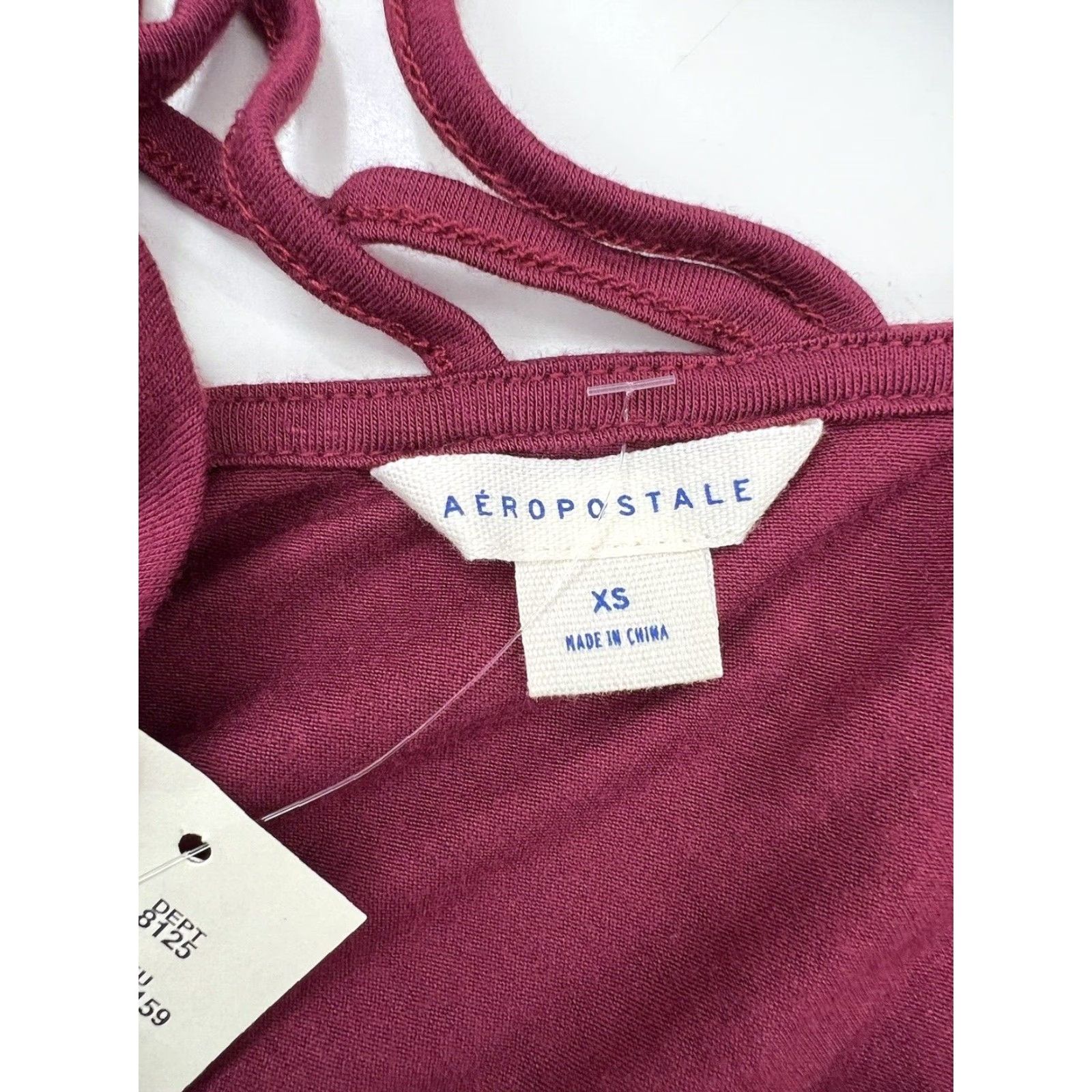 Vintage **Aeropostale Maroon Cold Shoulder Romper Size XS** User: **Vintage Aeropostale Maroon Cold Shoulder Romper Size XS** Size 26" / US 2 / IT 38 - 6 Thumbnail