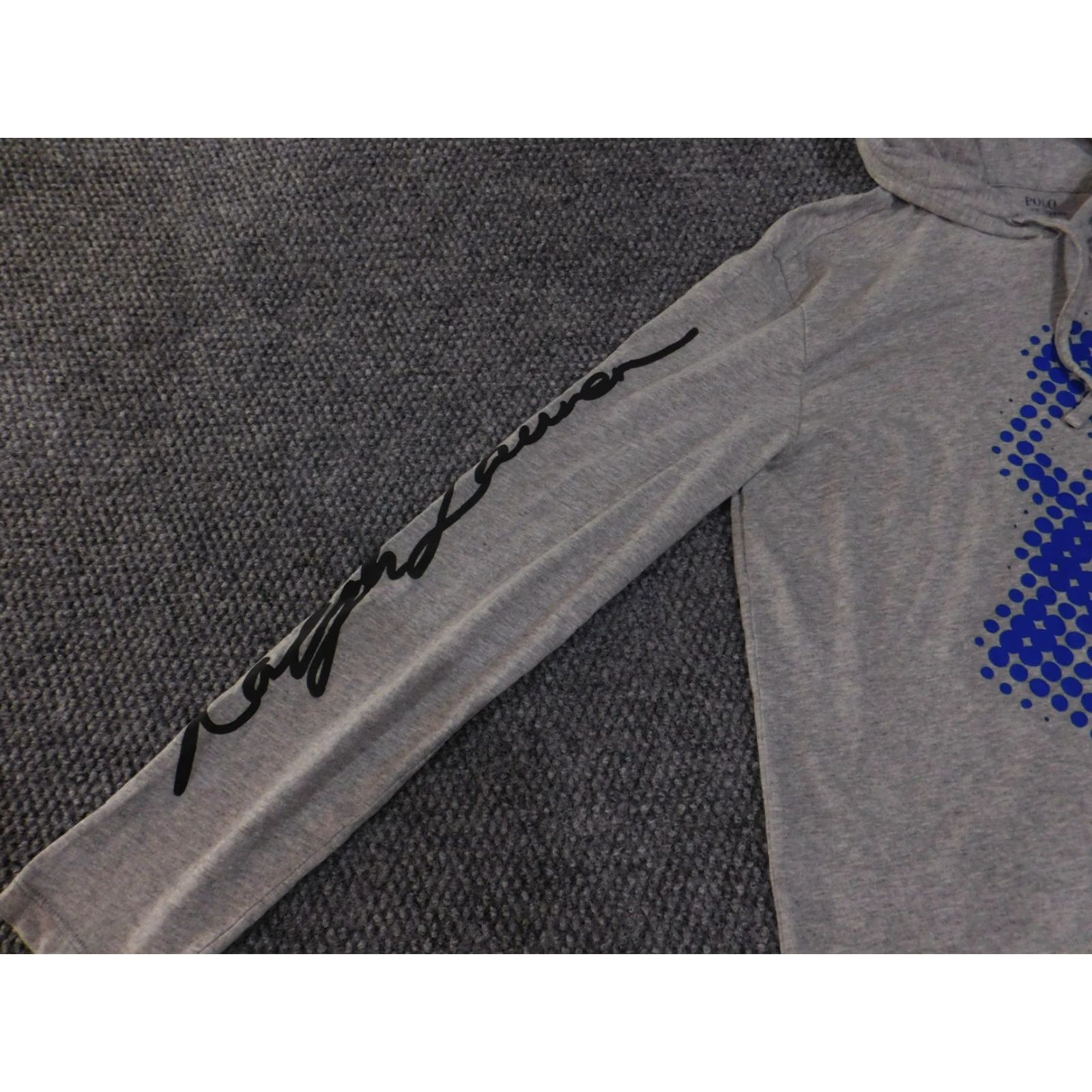 Polo Ralph Lauren Polo Ralph Lauren Hoodie Shirt Mens Small Gray Blue Graphic Long Sleeve Pullover Size US S / EU 44-46 / 1 - 5 Thumbnail