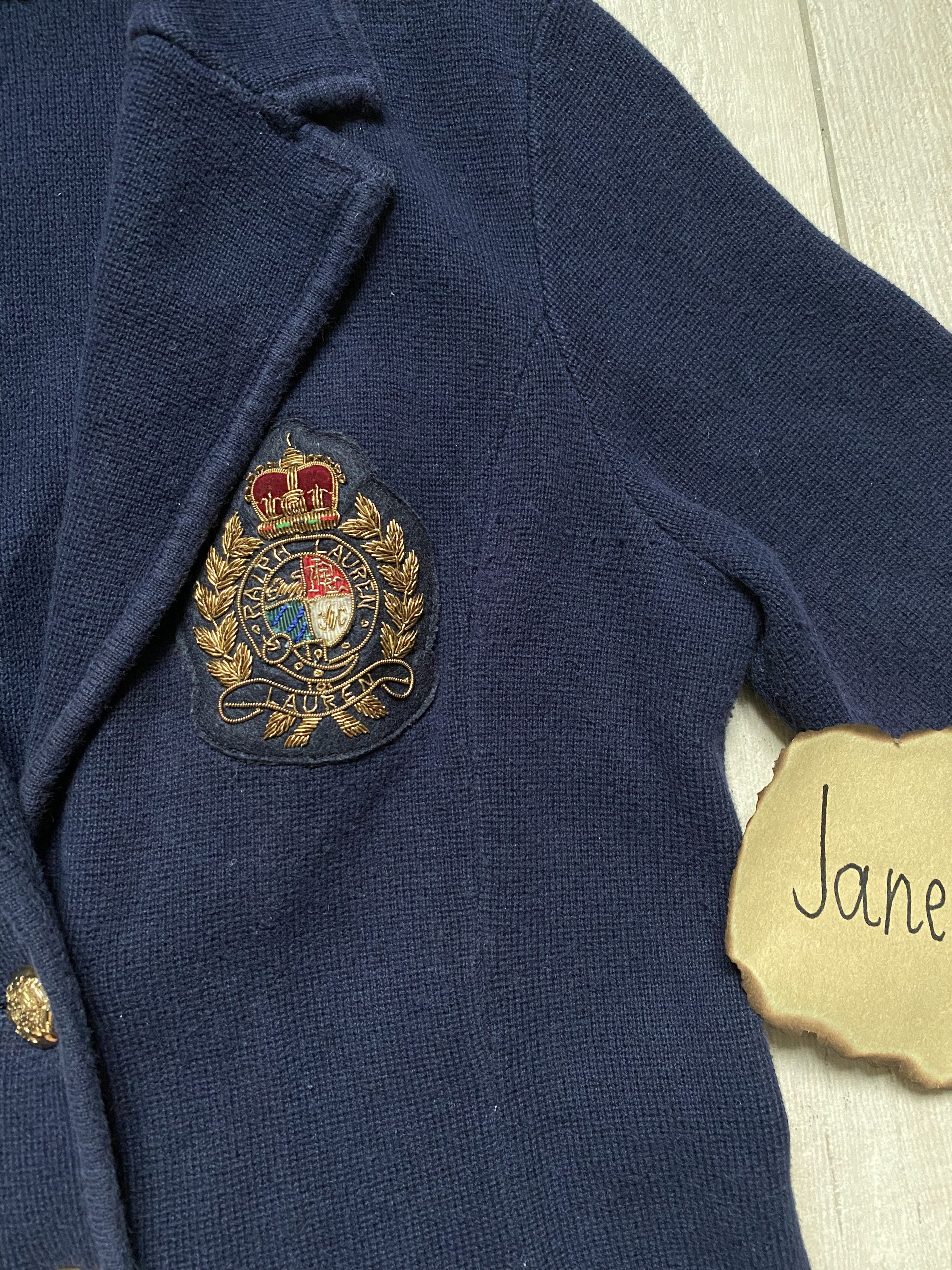 Lauren Ralph Lauren × Polo Ralph Lauren × Vintage Lauren Ralph Lauren Blue Women’s Knit Blazer Size S / US 4 / IT 40 - 2 Thumbnail