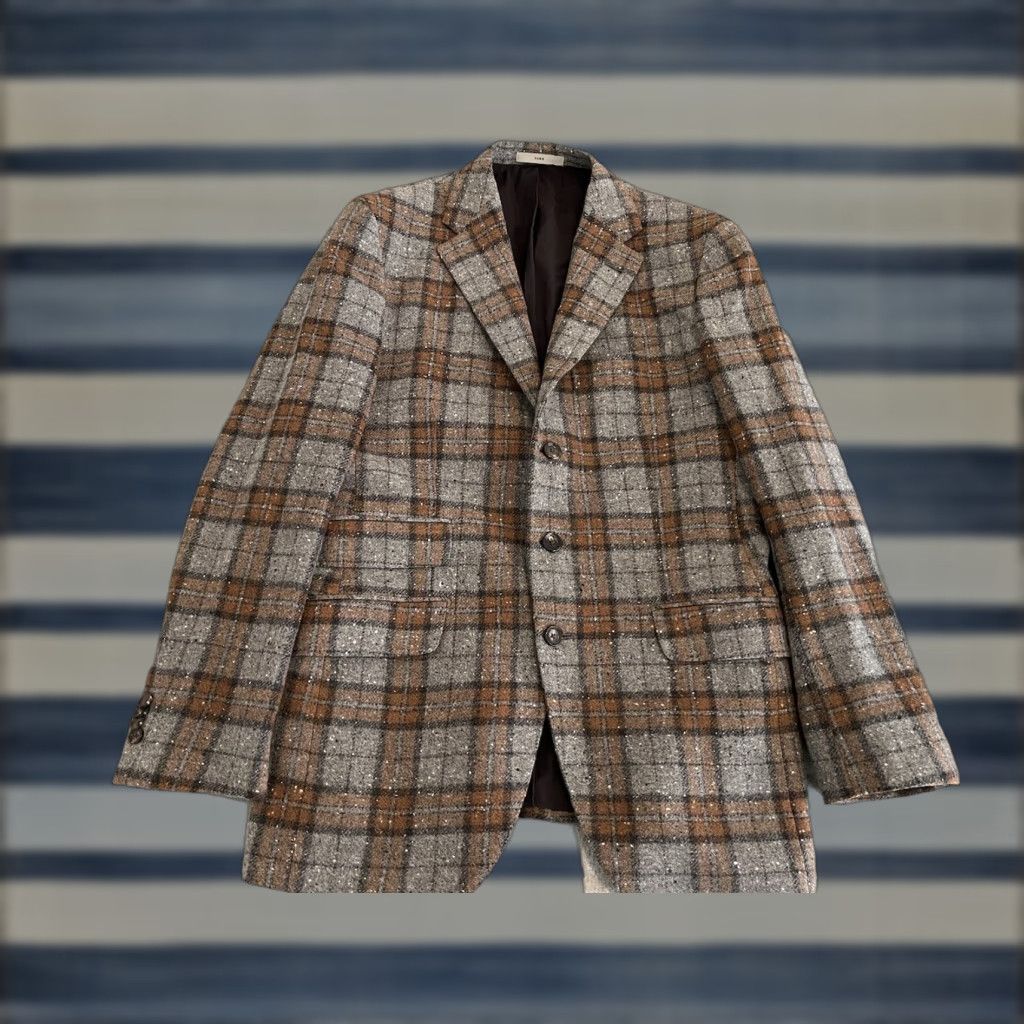 Boglioli Boglioli York Jacket Blazer Plaid Wool Cashmere Mens 38 Sport Coat Multicolor Wool Blend Sport Jacket 38 Mens Size 38R - 1 Thumbnail