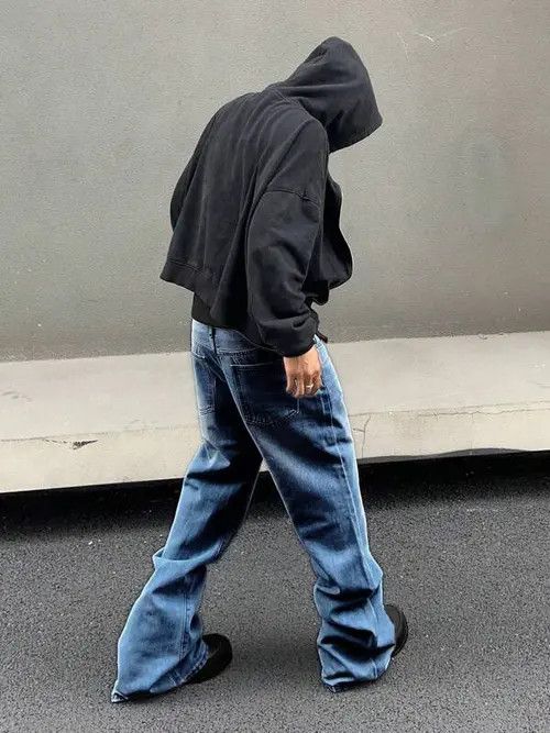 Jean Stacked Denim Jeans Drip Hip Hop Size US 32 / EU 48 - 4 Thumbnail