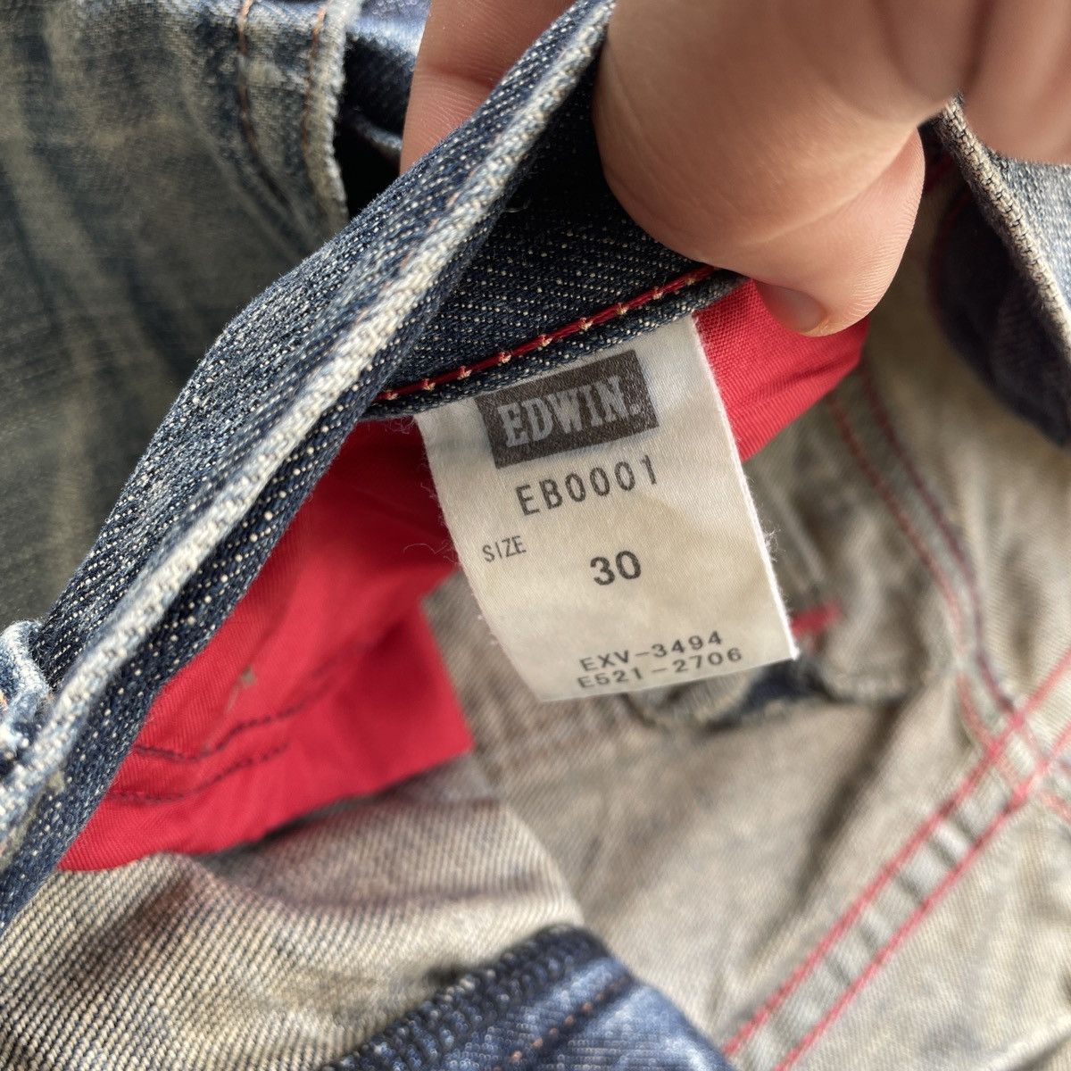 Edwin × Jean × Vintage Vintage Edwin Blue Trip Faded Denim Jeans Pants W31x33 Size US 31 - 8 Thumbnail