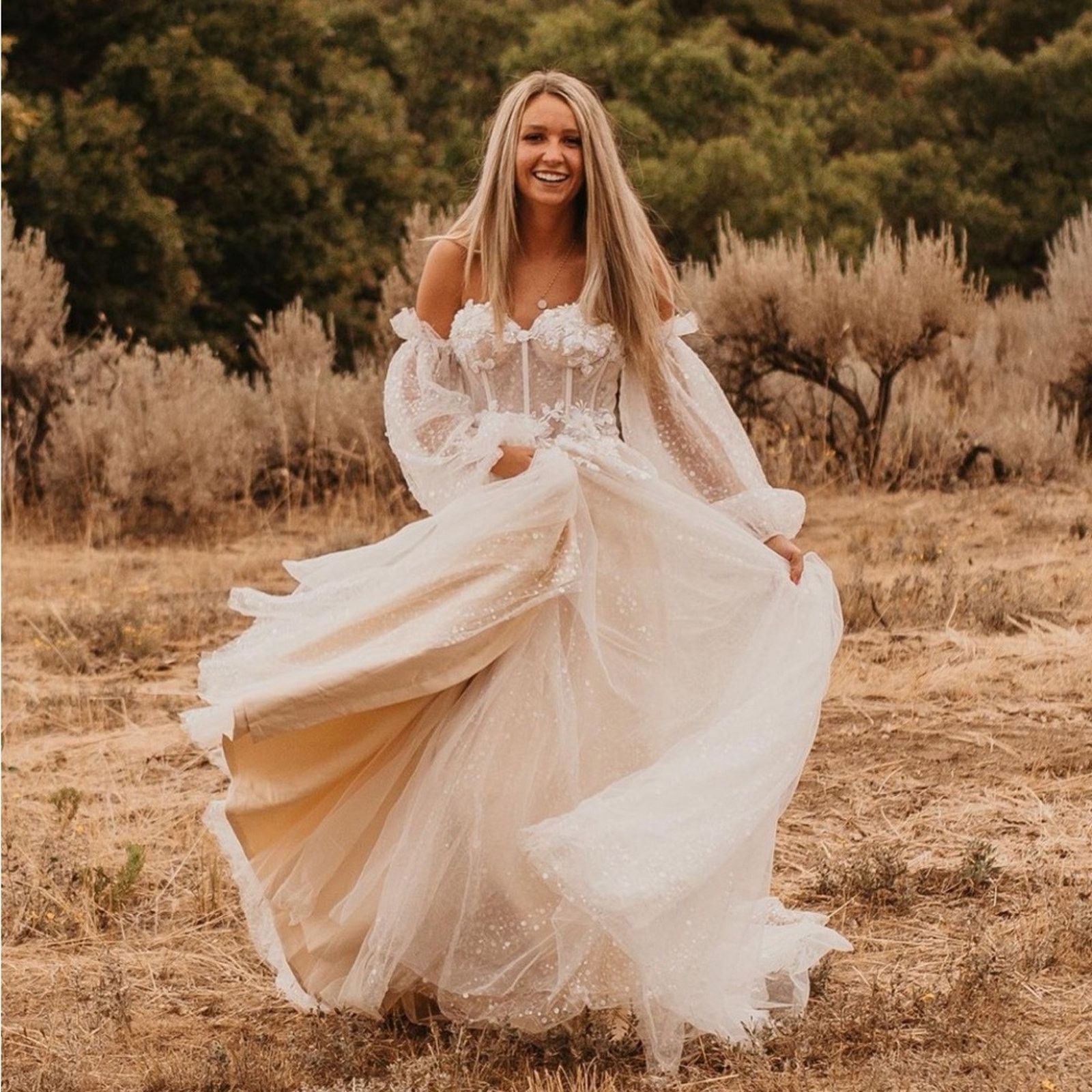sheer corset wedding dress Modern Ruched Tulle Sweetheart Sheer Corset Pink Beach Wedding Dress, White main image 0