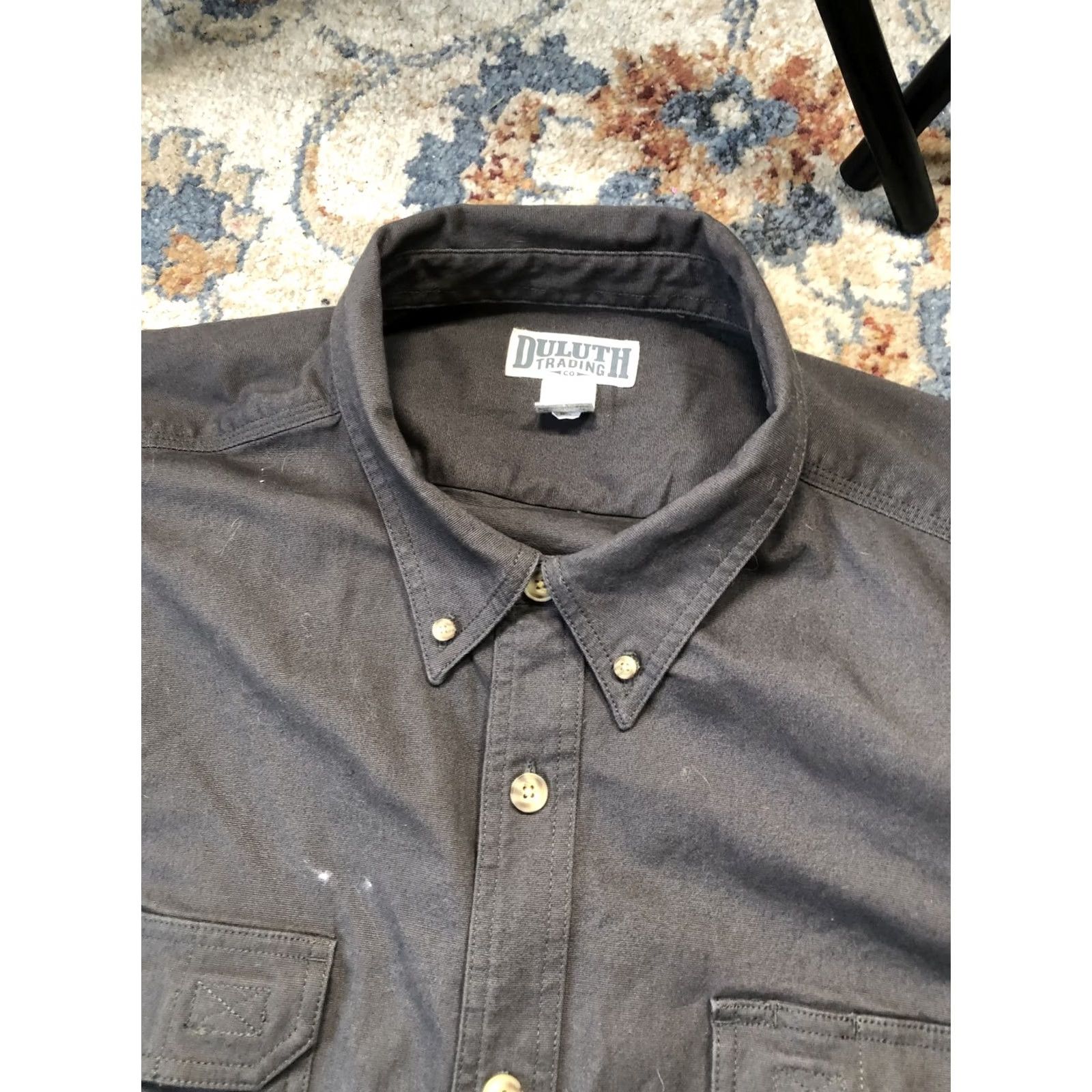 Duluth Trading Company Duluth Trading Shirt Mens 3XL Black Button-Up Long Sleeve Workwear Heavyweight Size US XXL / EU 58 / 5 - 6 Thumbnail