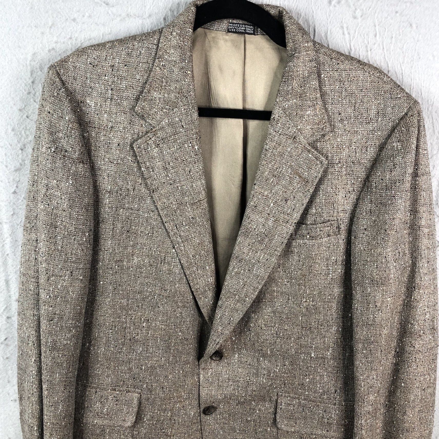 Brooks VINTAGE Christian Brooks Blazer Mens 42 Grey 100% Silk Sport Coat Jacket Classic Size 42R - 4 Thumbnail